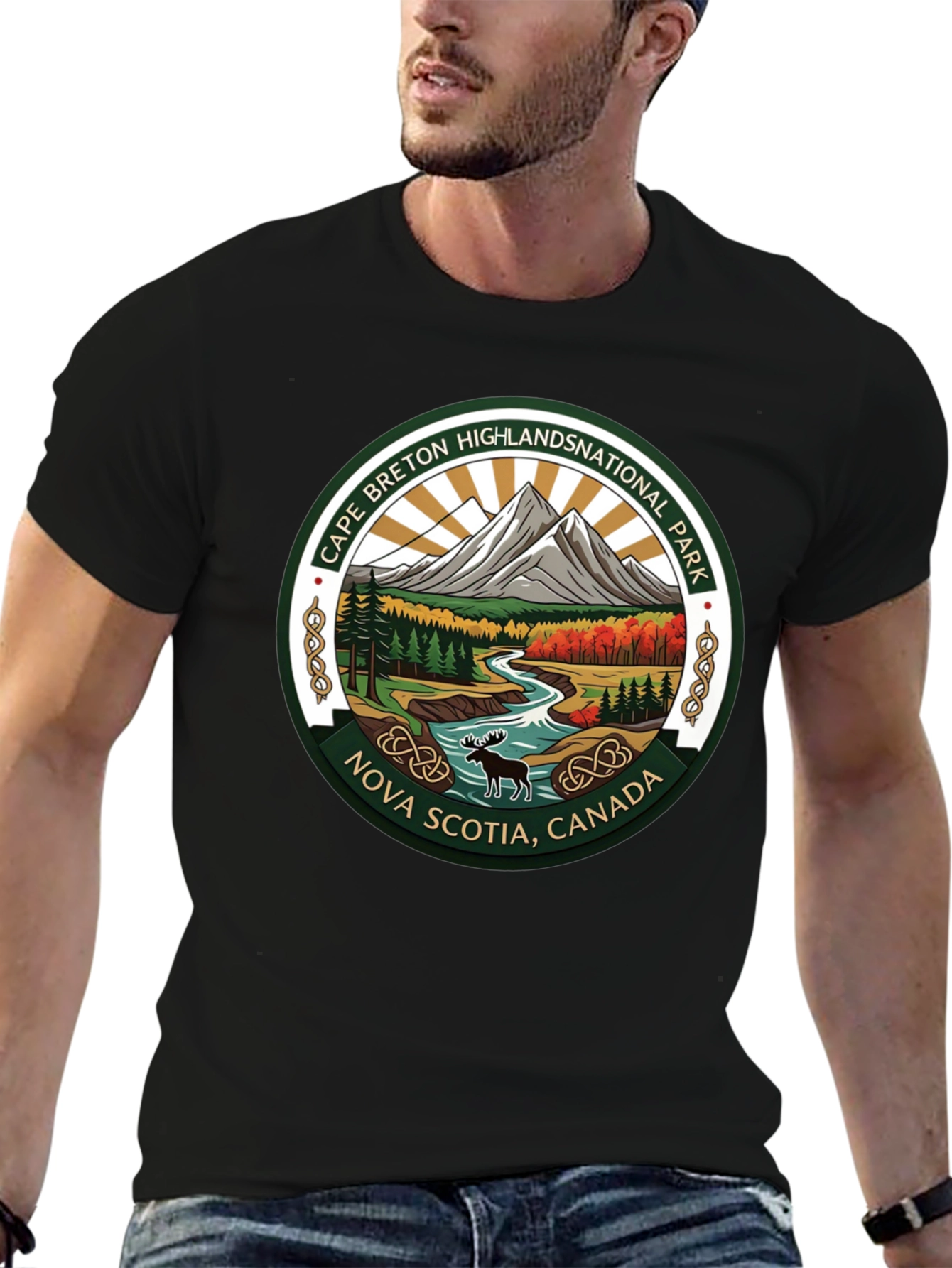 Black Cape Breton Highlands National Park T-Shirt view 6