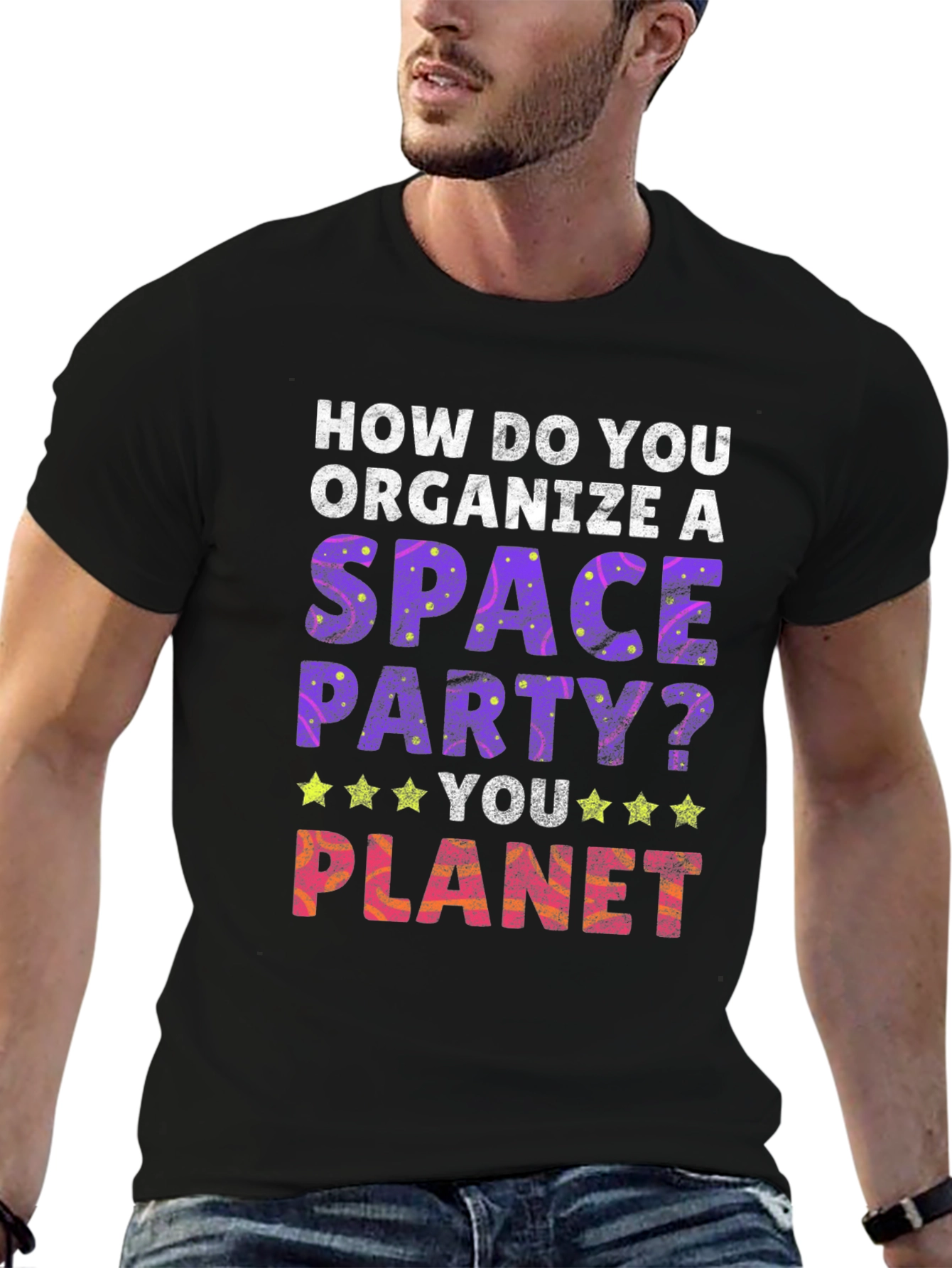 Black Space Party T-Shirt - You Planet! view 6
