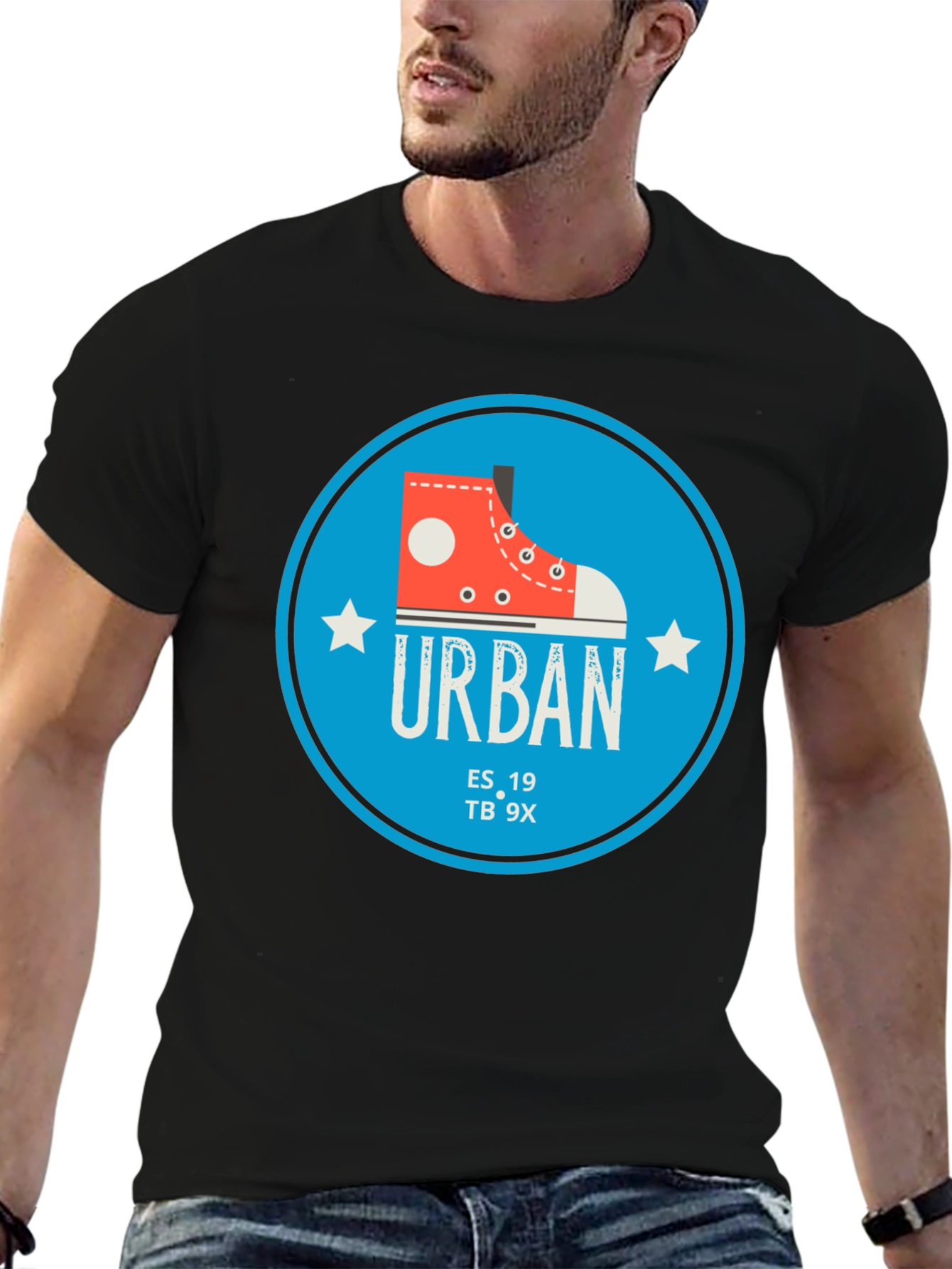 Black Urban Sneaker Graphic Tee view 6