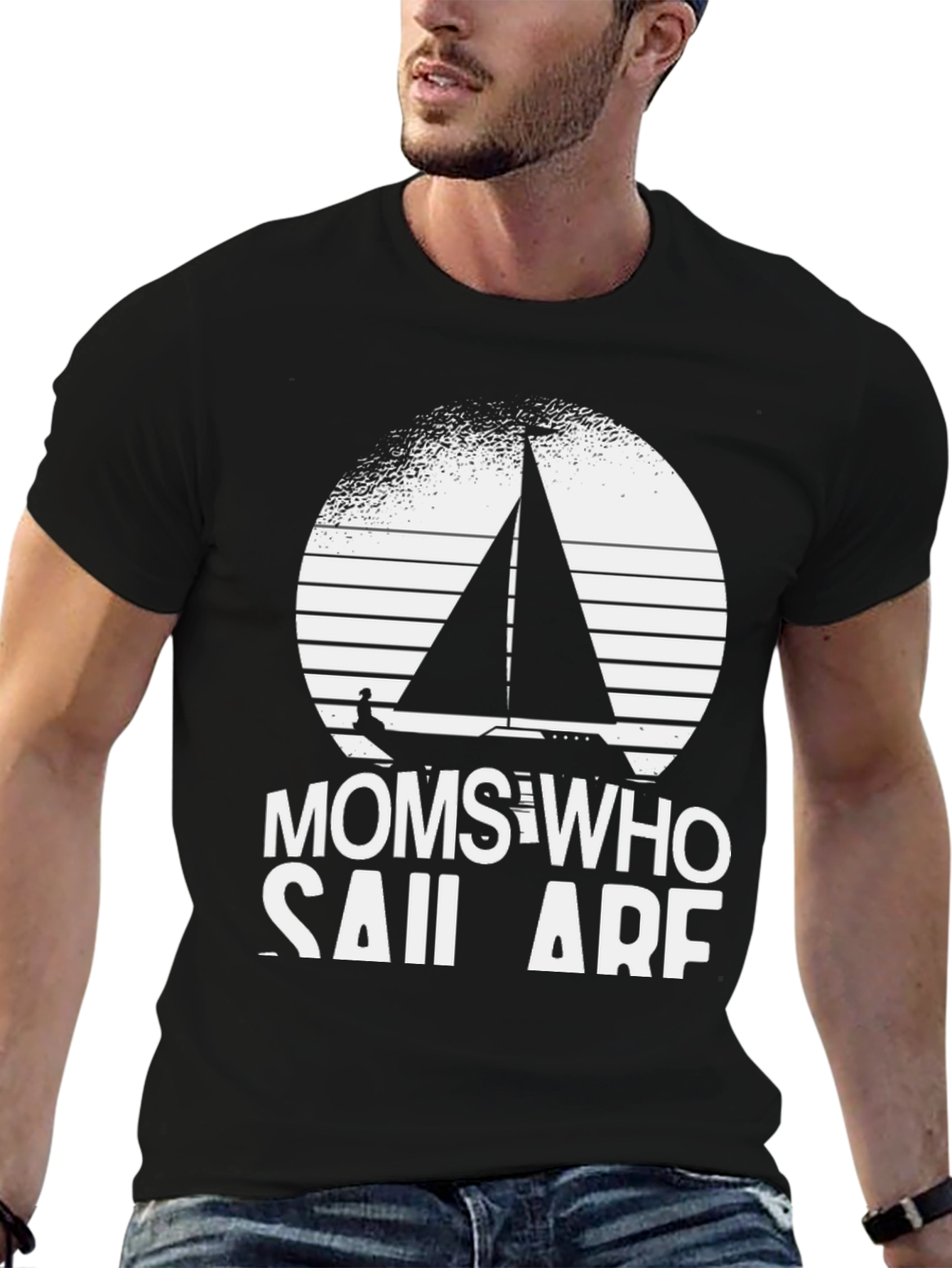 Black Moms Who Sail Are Awesome T-Shirt view 6