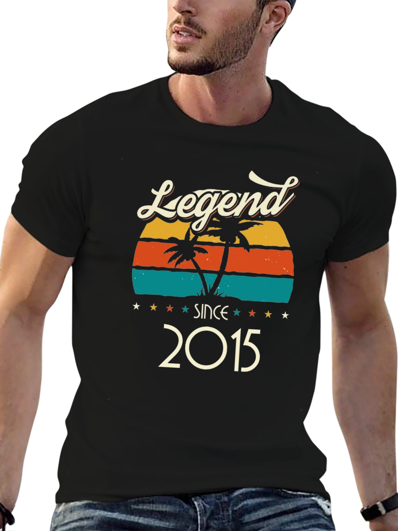 Black Legend Since 2015 Graphic T-Shirt view 6