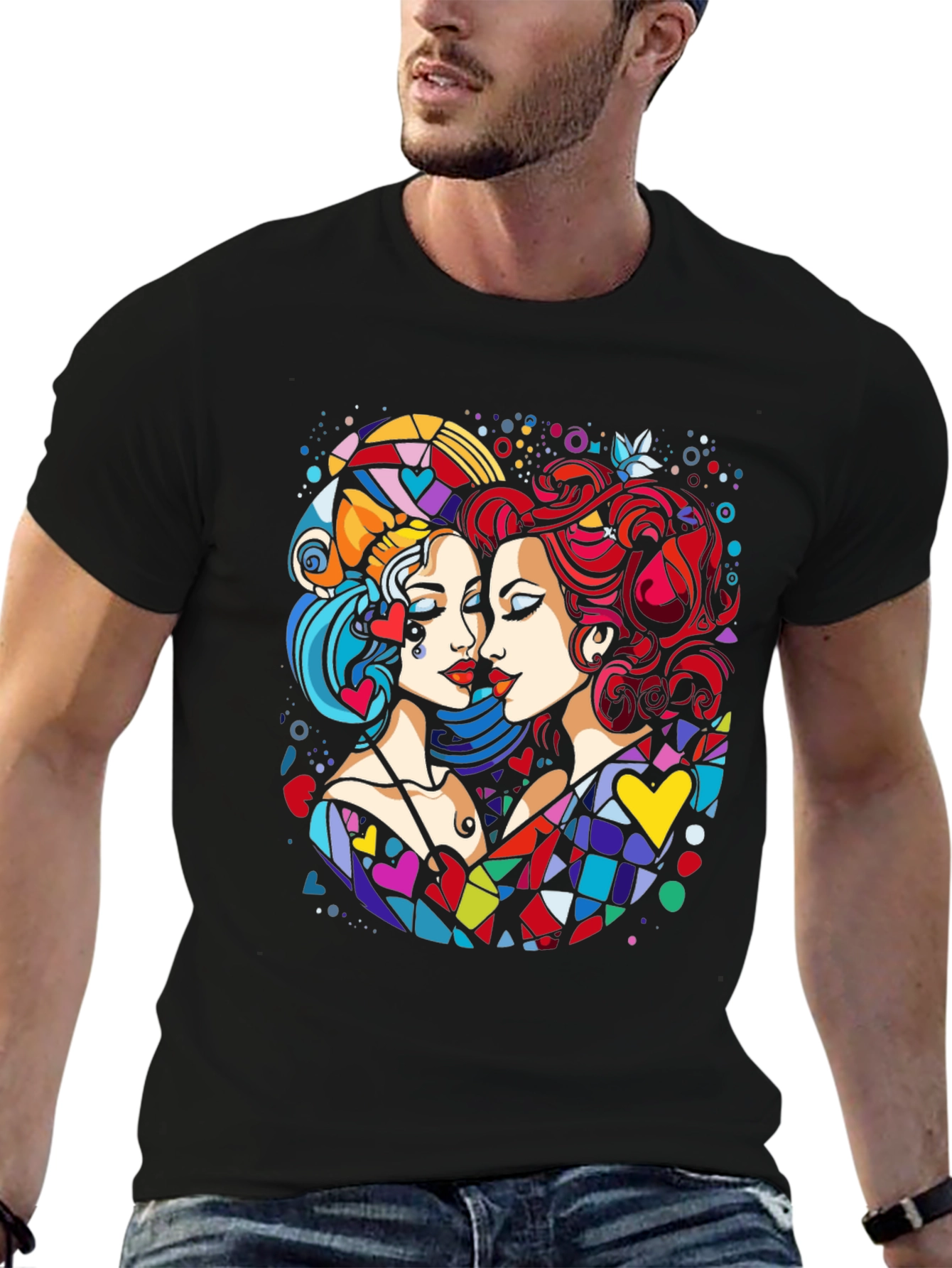 Colorful Abstract Art Graphic Tee - 6