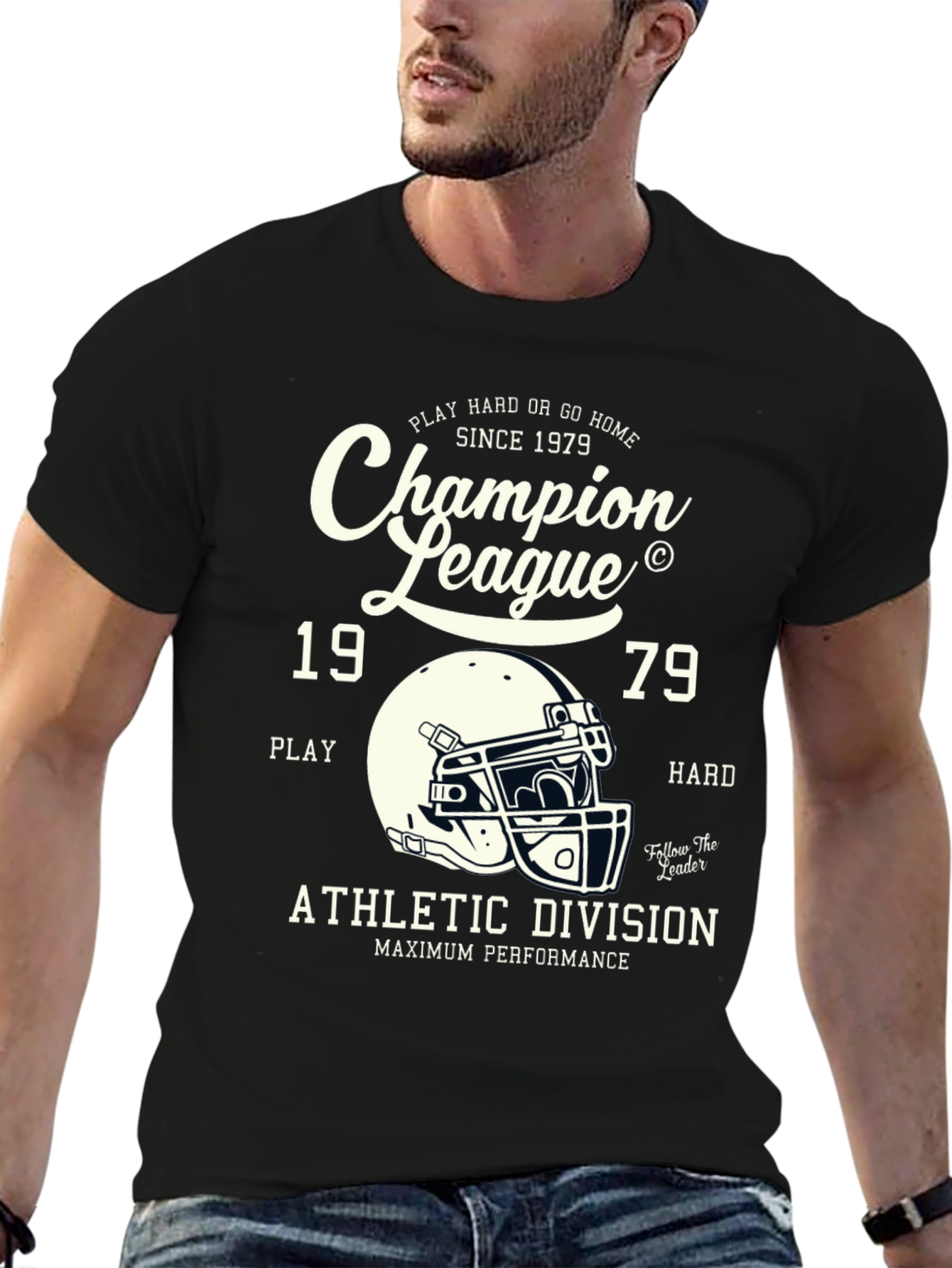 Black Champion League '79 Football T-Shirt view 6