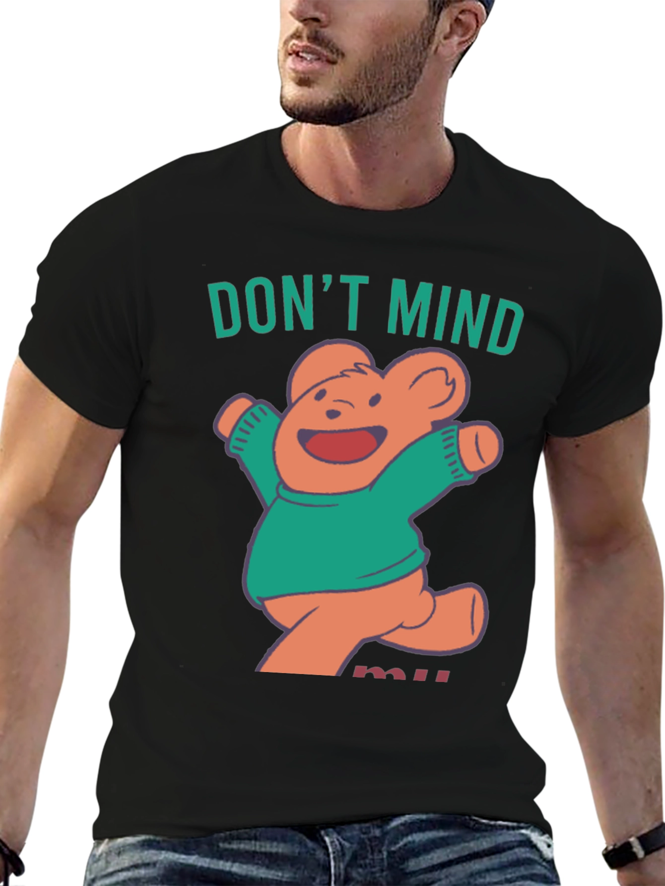 Black Don't Mind Me Bear T-Shirt view 6