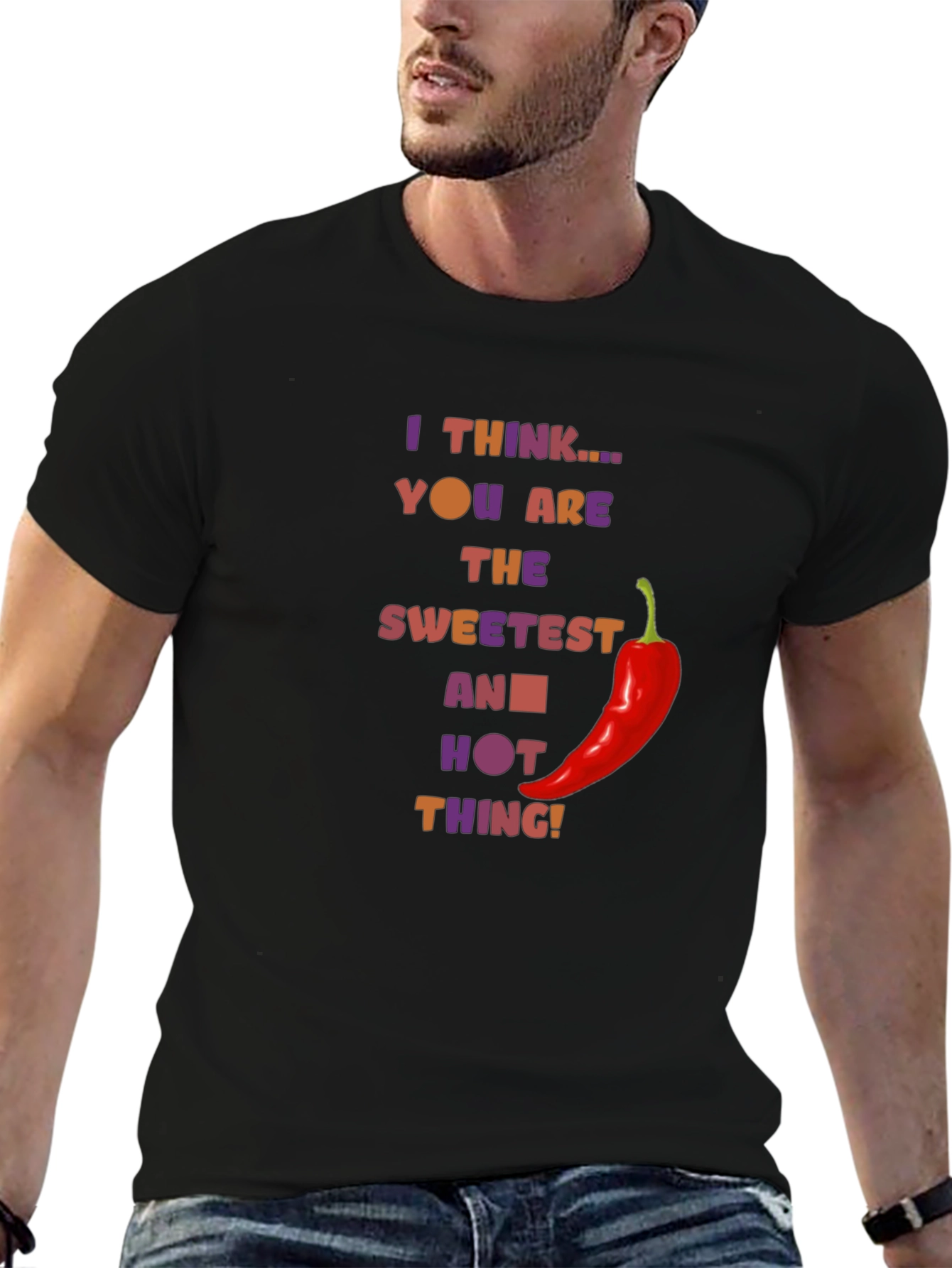 Black Sweetest & Hottest Thing T-Shirt view 6