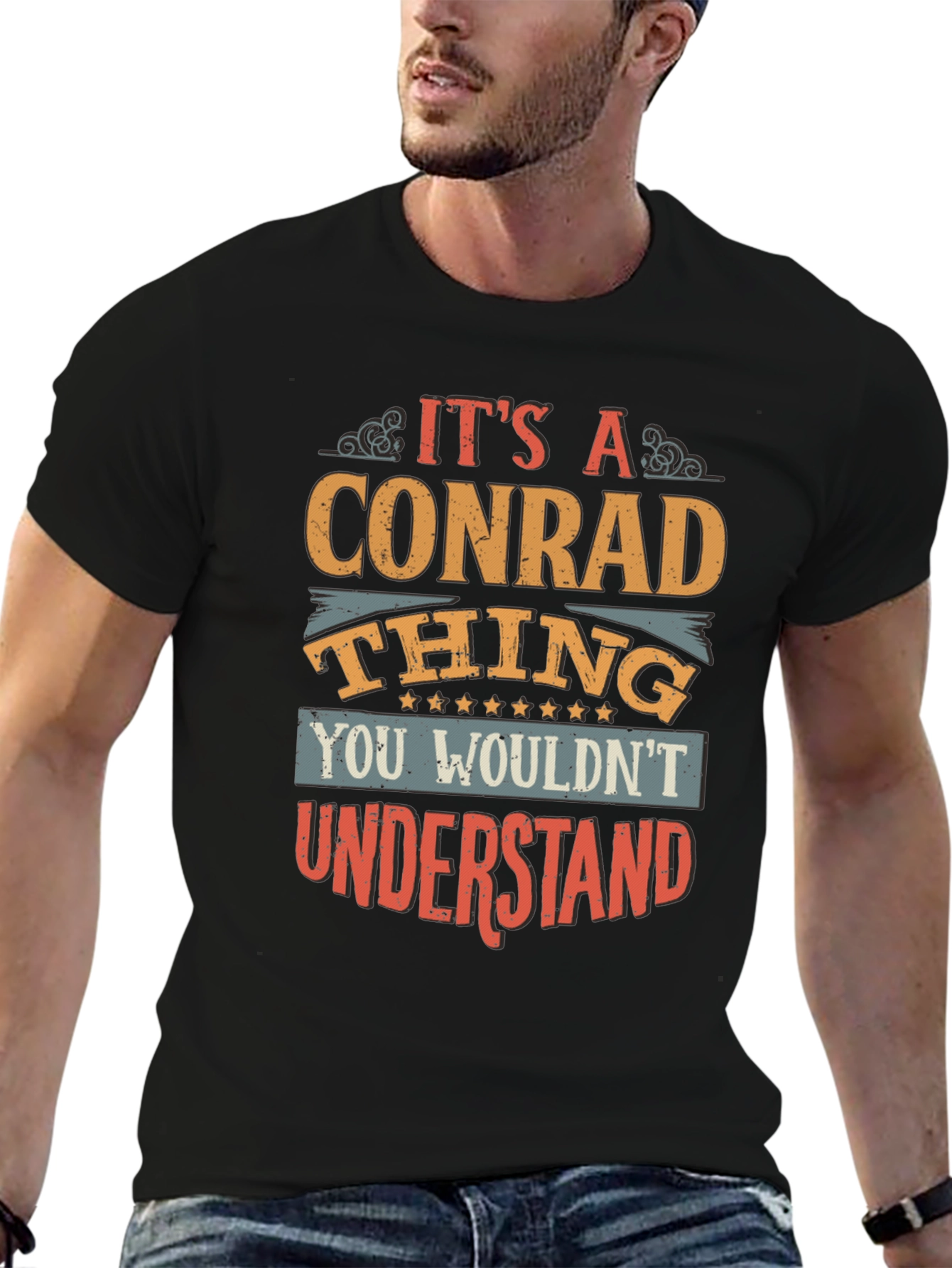 Black It's a Conrad Thing T-Shirt view 6