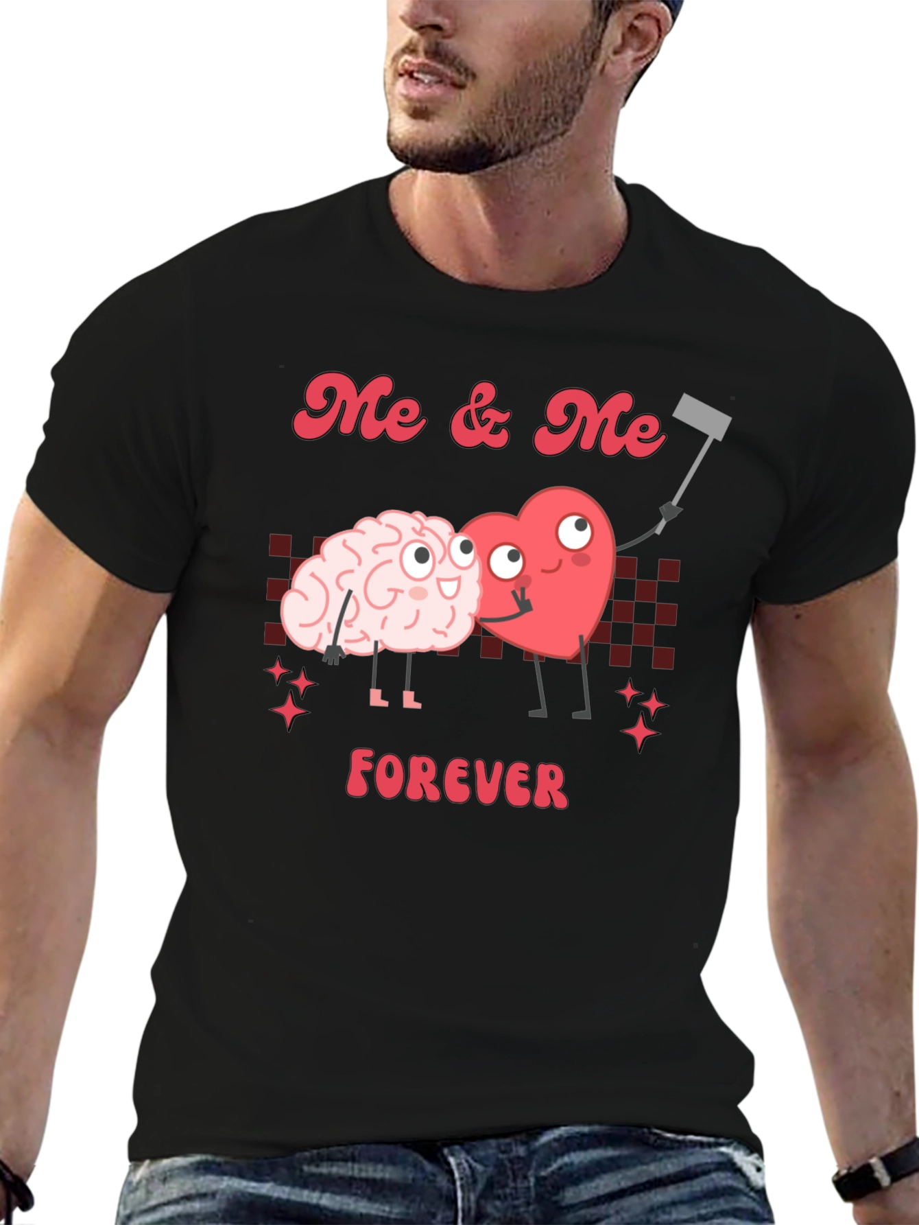 Black Me & Me Forever Graphic T-Shirt - Brain & Heart Love Tee view 6