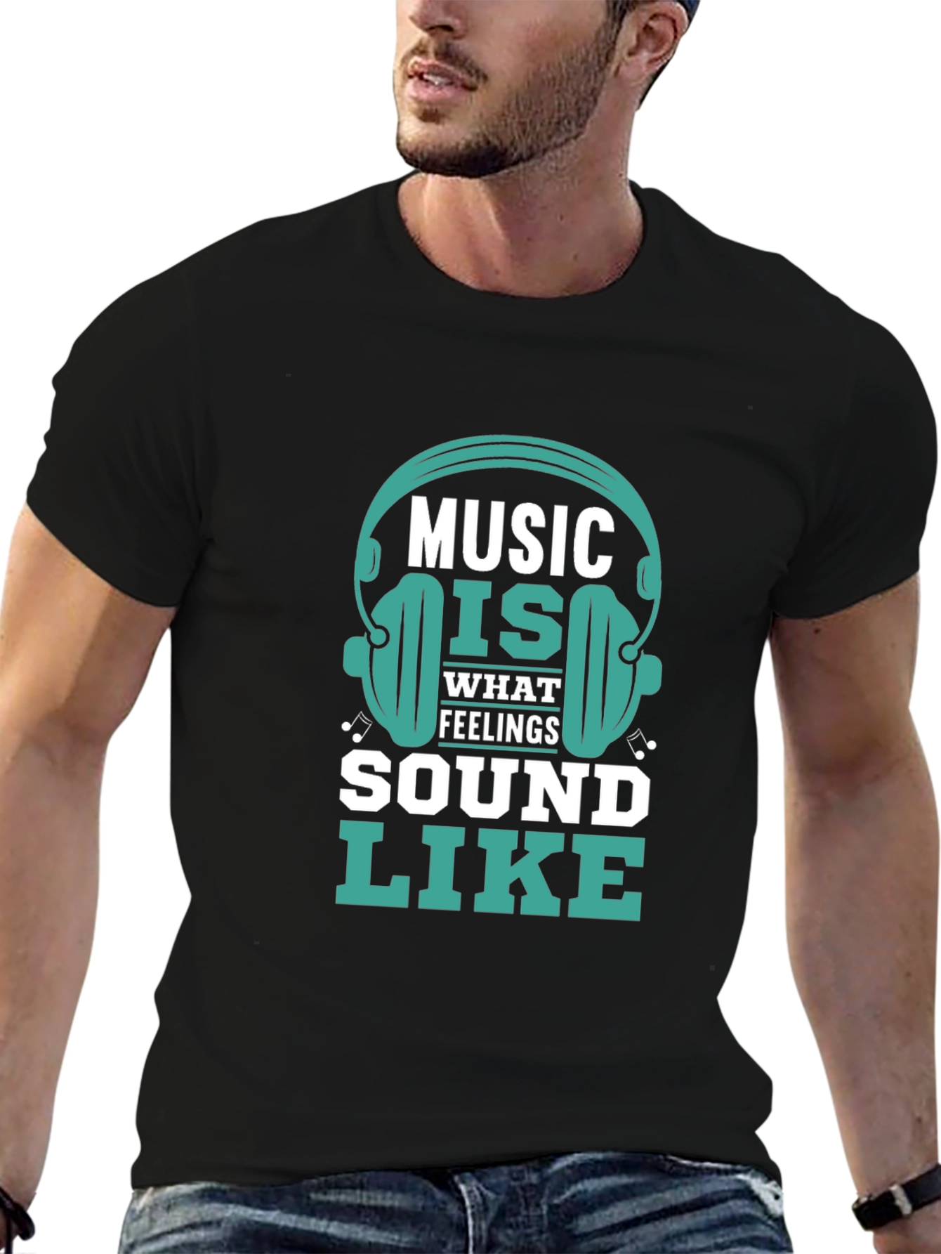 Black Music is What Feelings Sound Like T-Shirt view 6