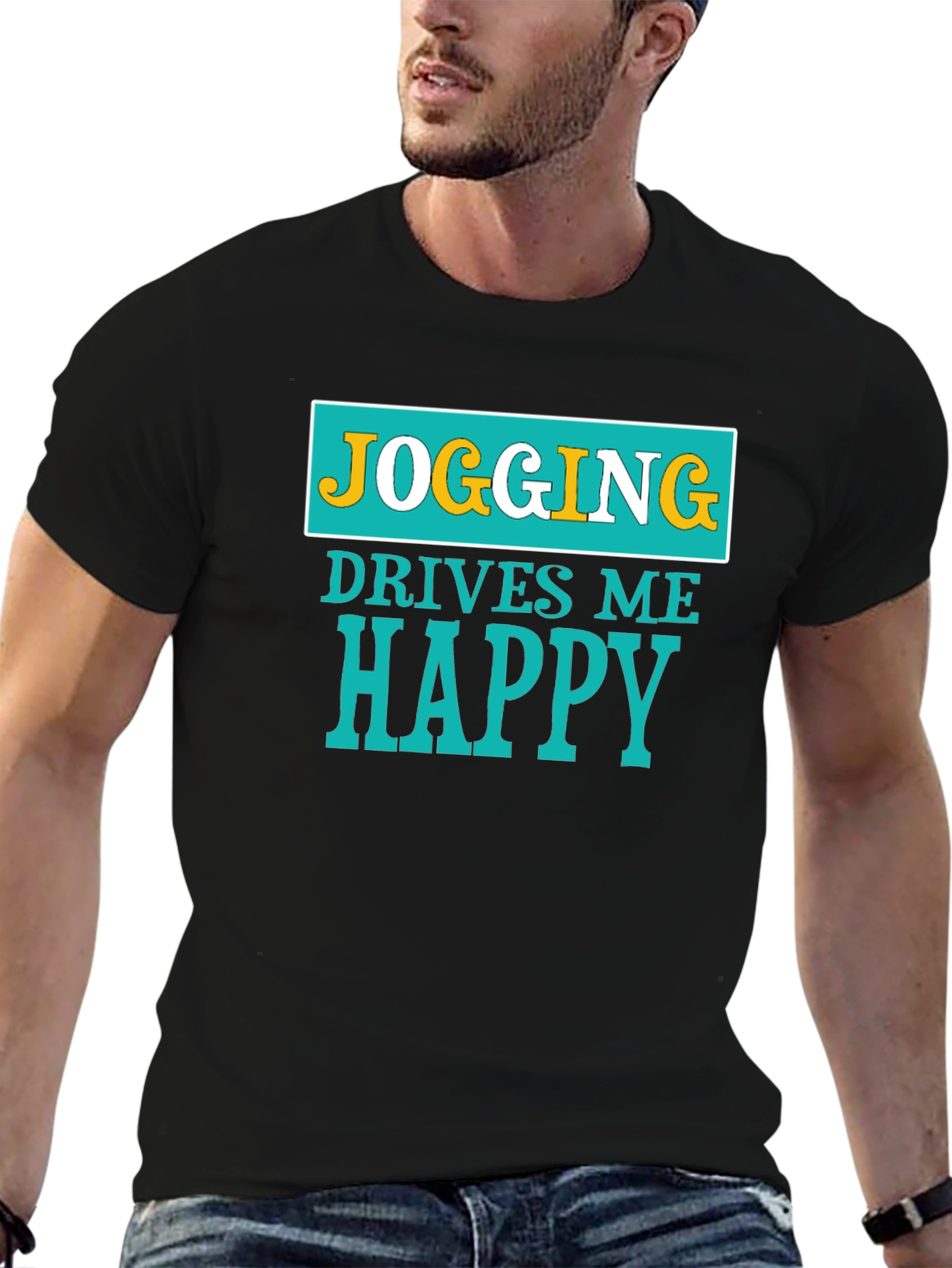 Jogging Drives Me Happy Graphic T-Shirt - 6