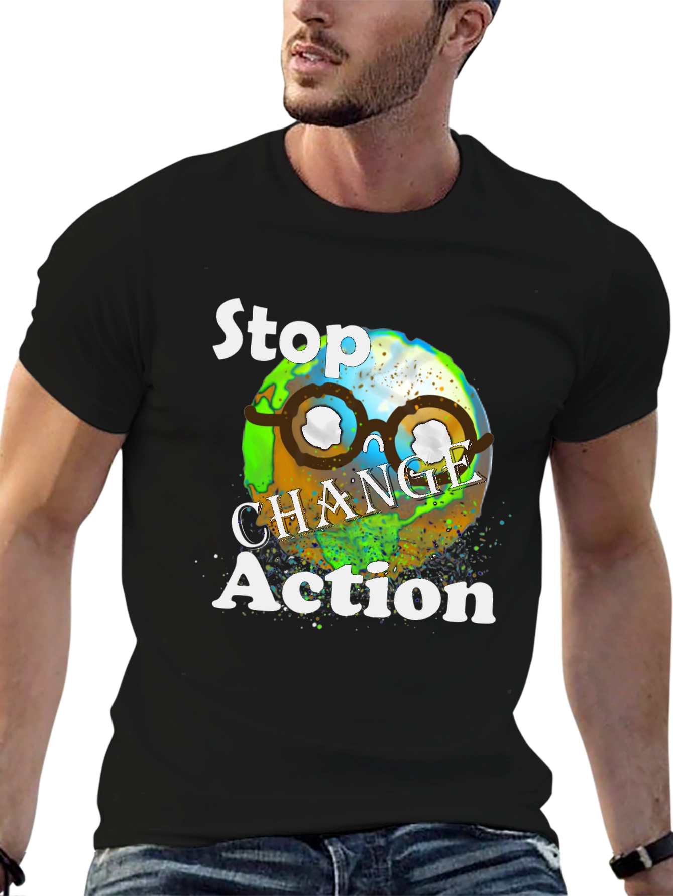 Black Stop Change T-Shirt view 6