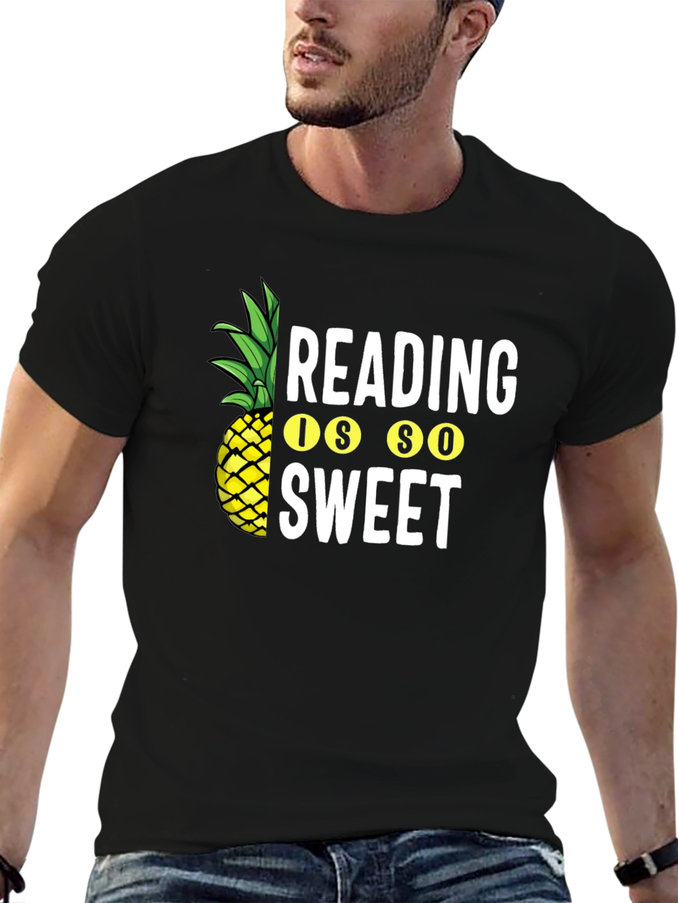 Black Reading is So Sweet Pineapple Graphic Tee view 6