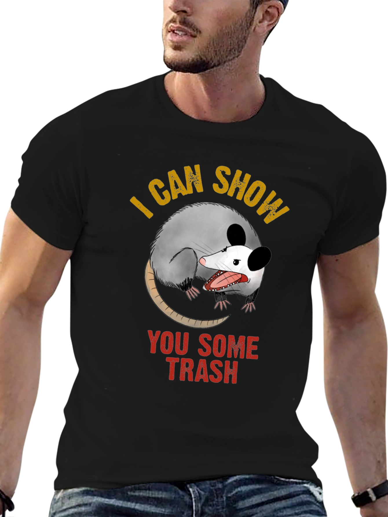 Black I Can Show You Some Trash Graphic T-Shirt view 6