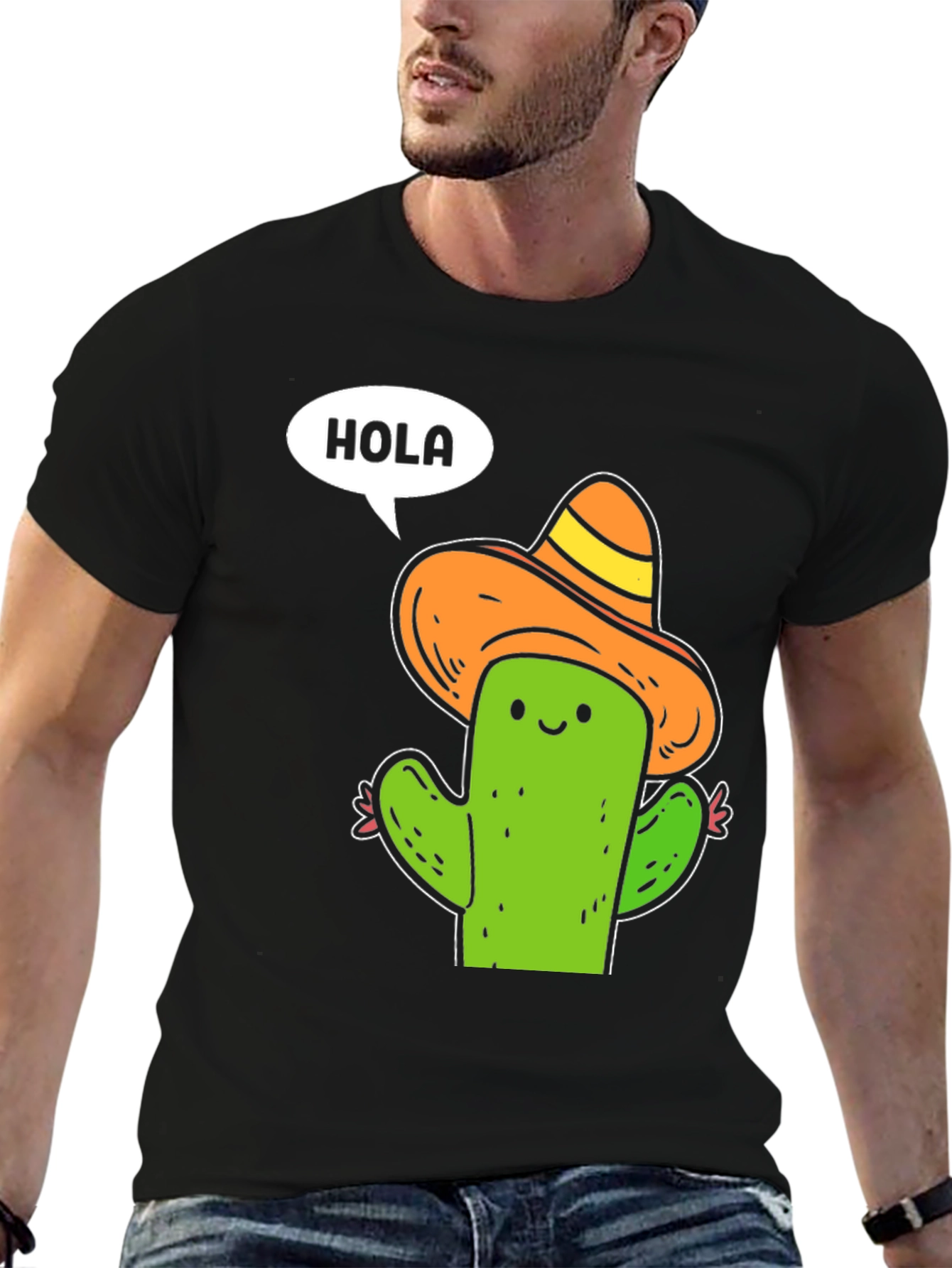 Black Hola Cactus T-Shirt view 6