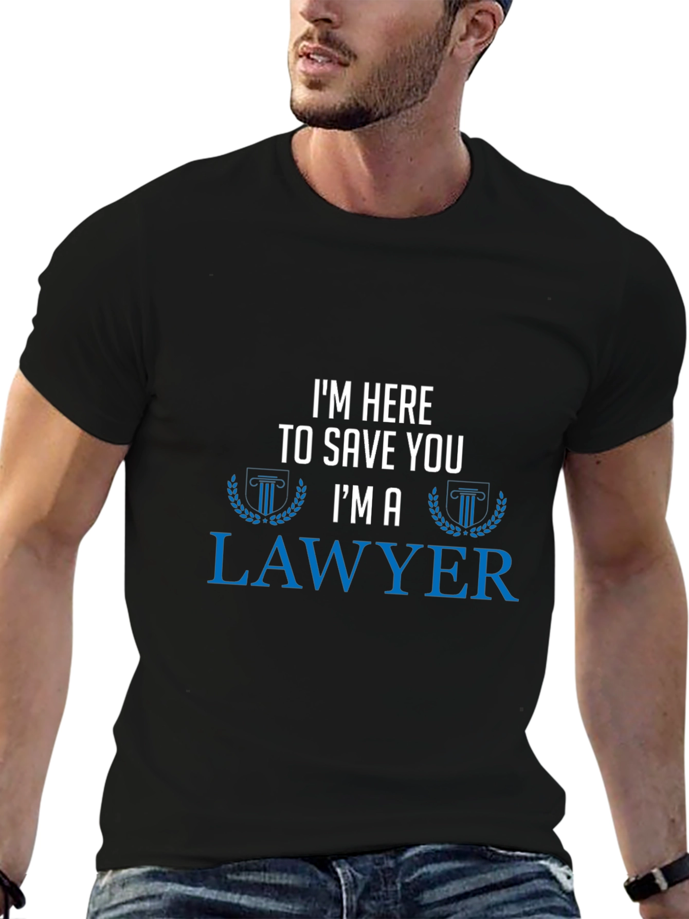 Black Lawyer Humor Graphic T-Shirt view 6