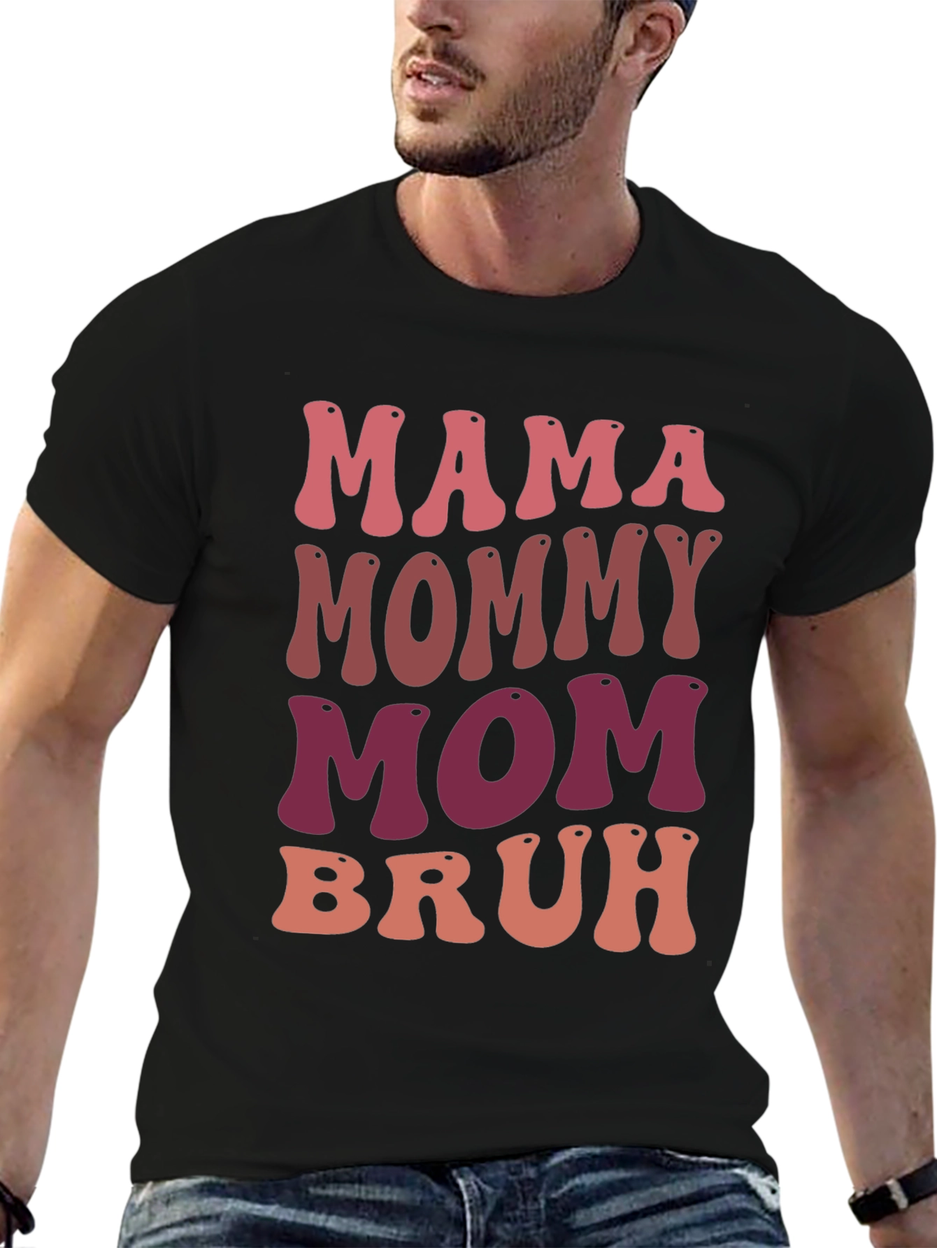 Black Mama Mommy Mom Bruh Graphic Tee view 6