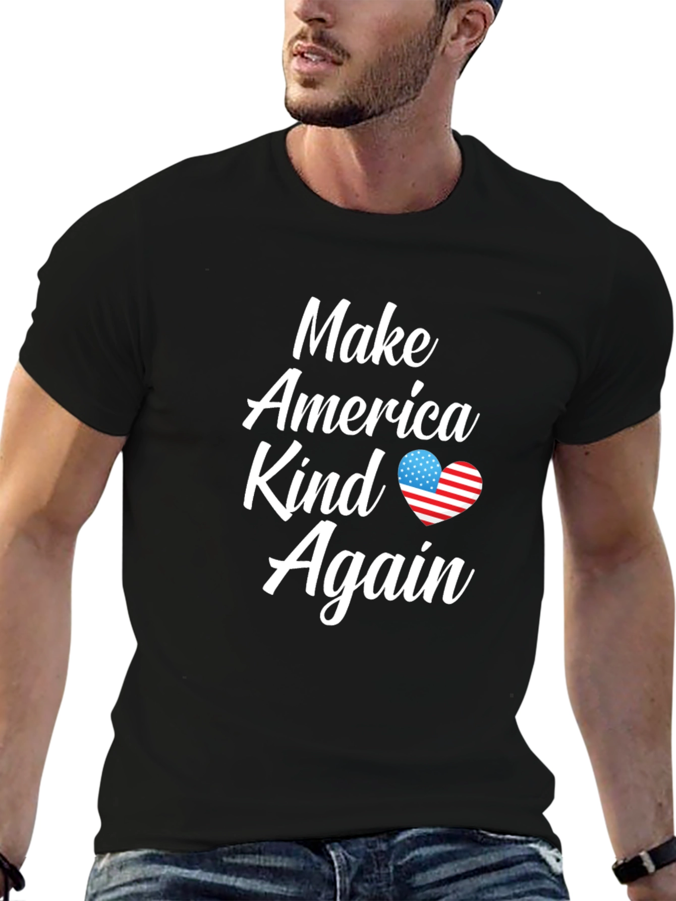 Black Make America Kind Again Graphic Tee view 6
