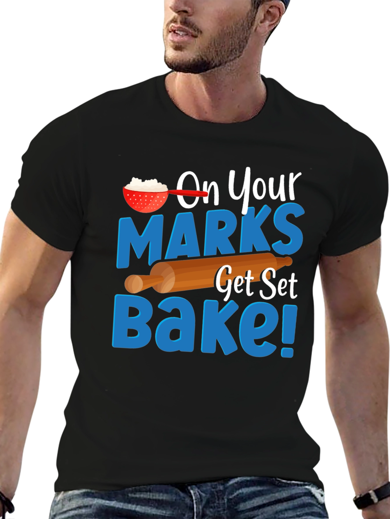 Black On Your Marks Get Set Bake! T-Shirt view 6