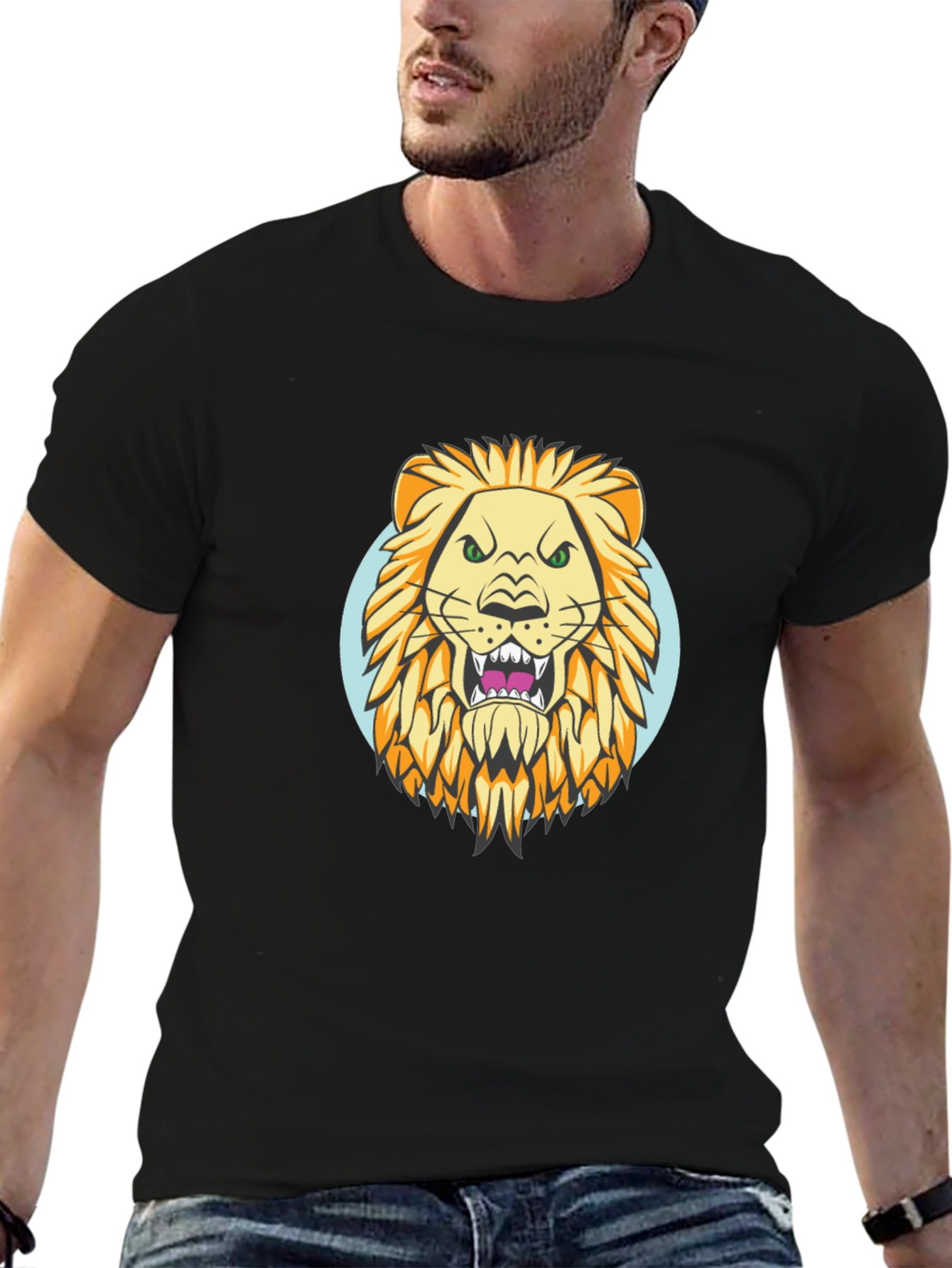 Black Lion Graphic Tee - Fierce Style view 6