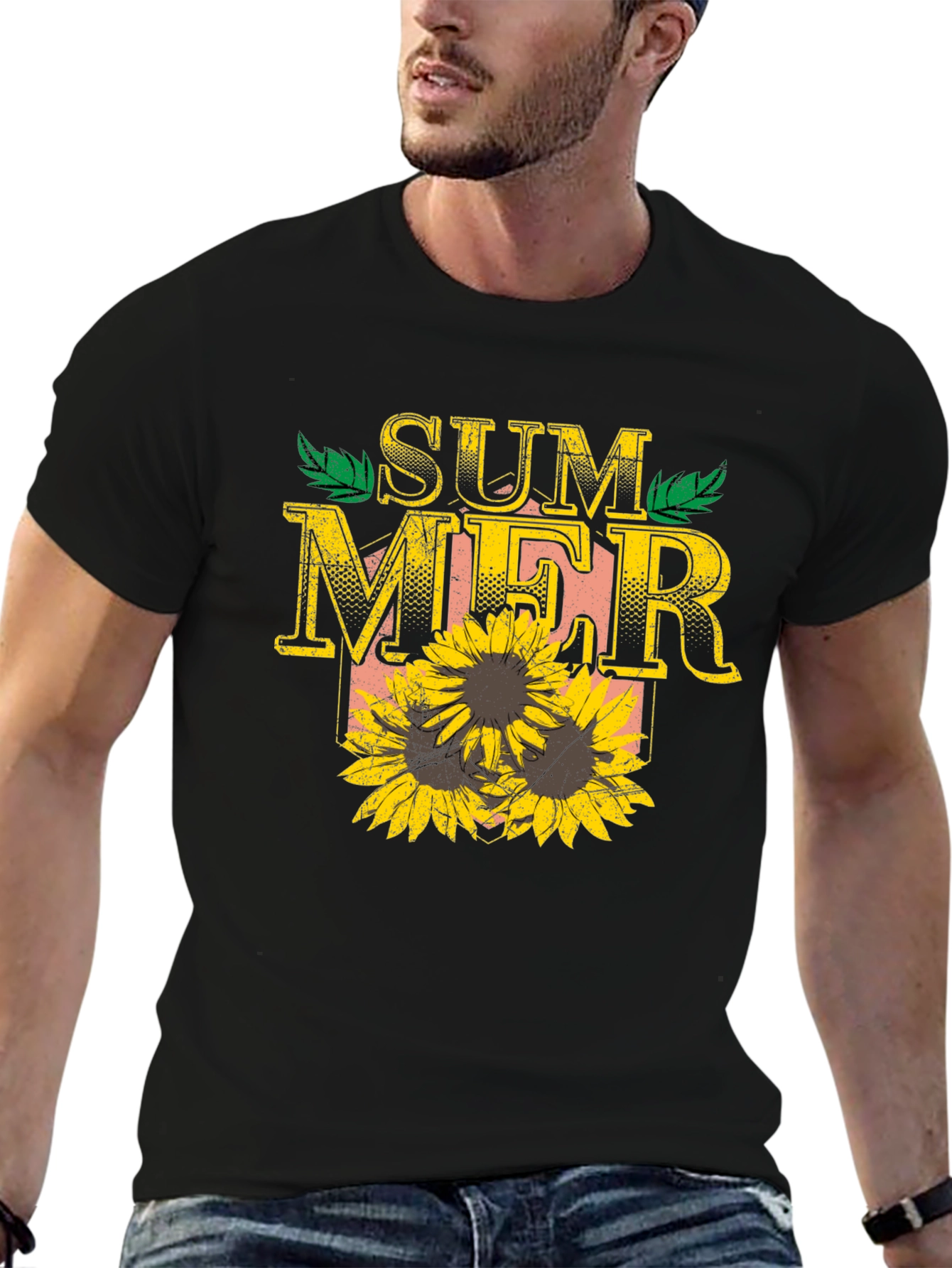 Summer Sunflower Graphic T-Shirt - 6