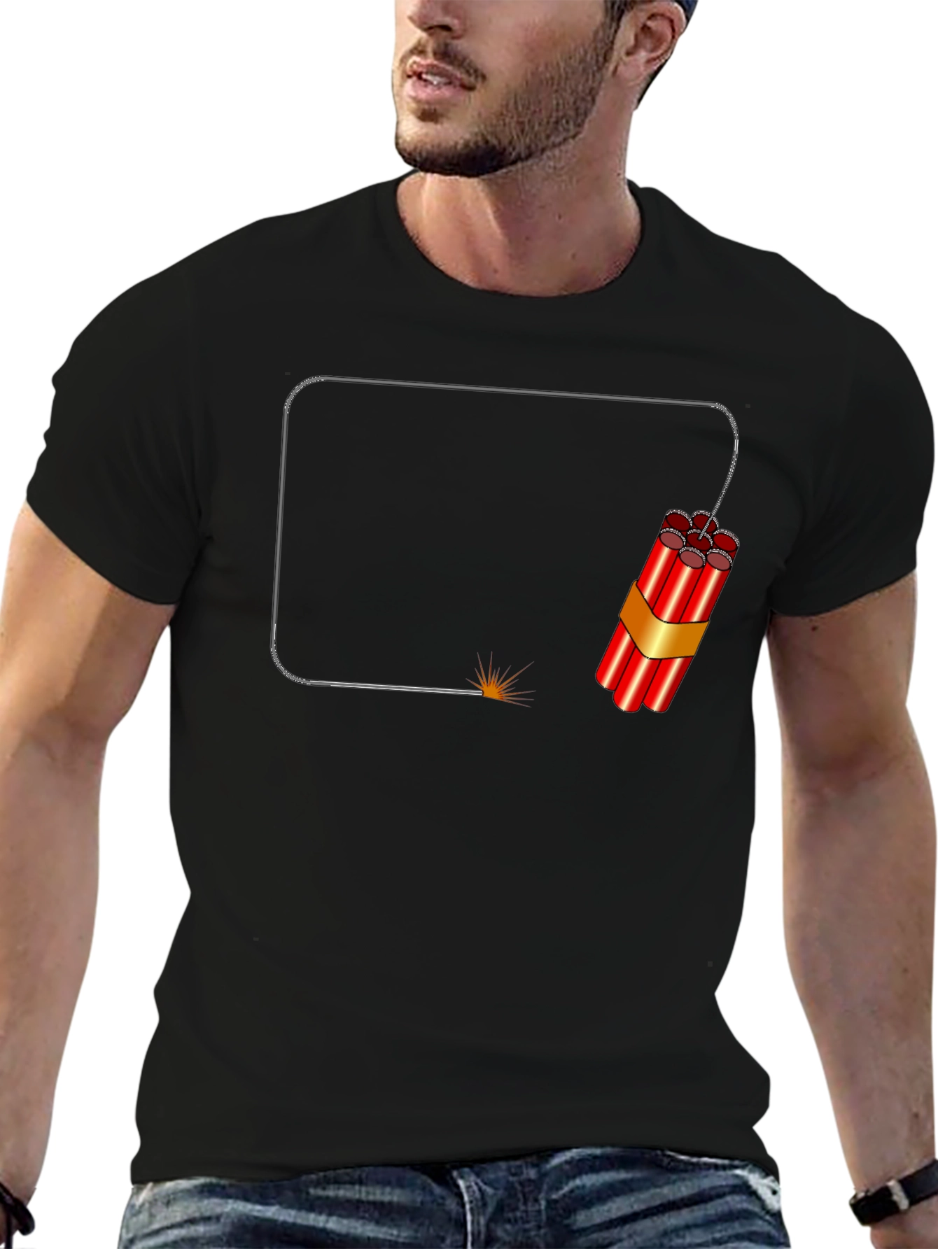 Black Dynamite Graphic Tee - Funny Explosive Design view 6