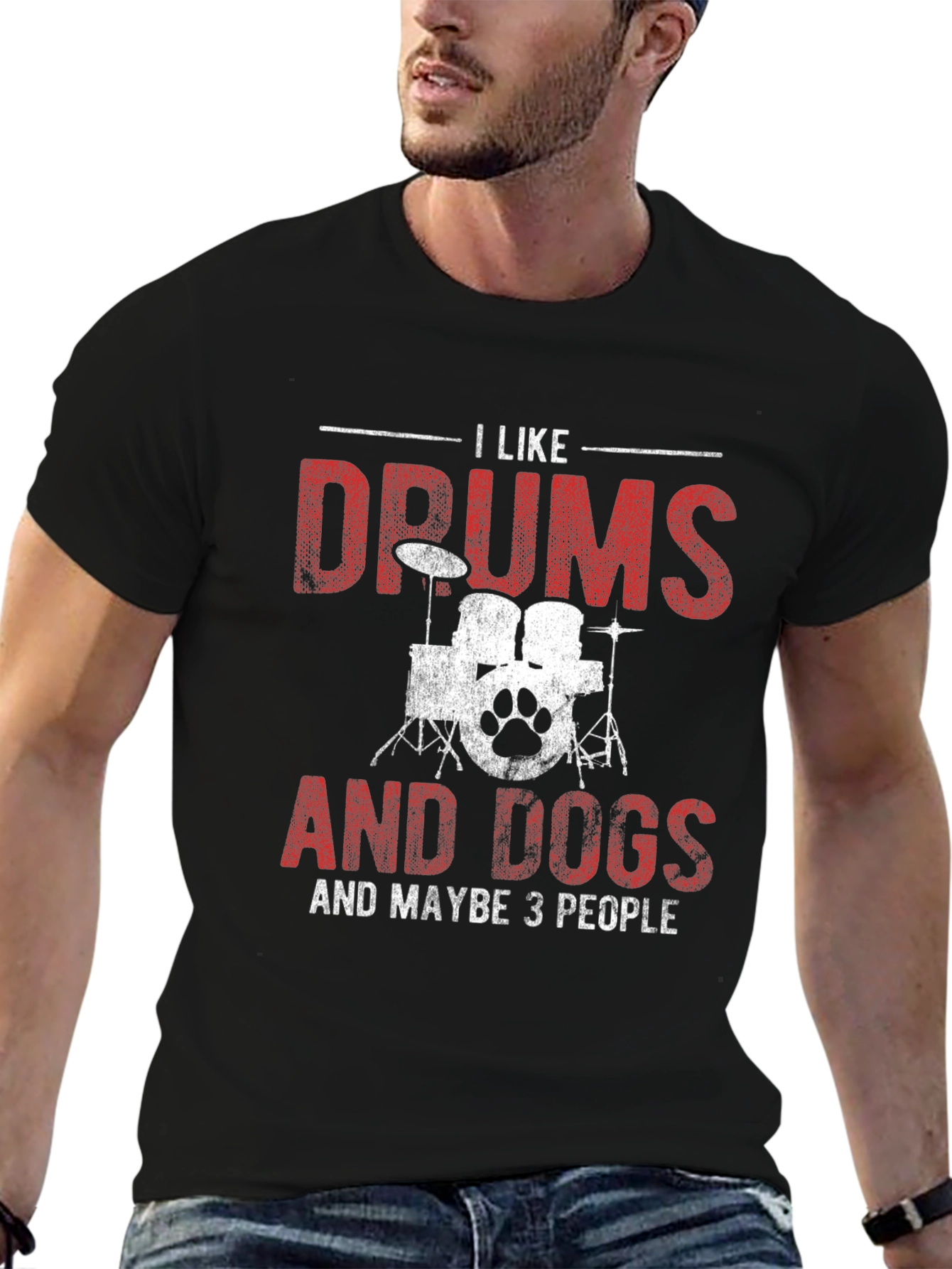 Black Drums and Dogs Graphic Tee view 6