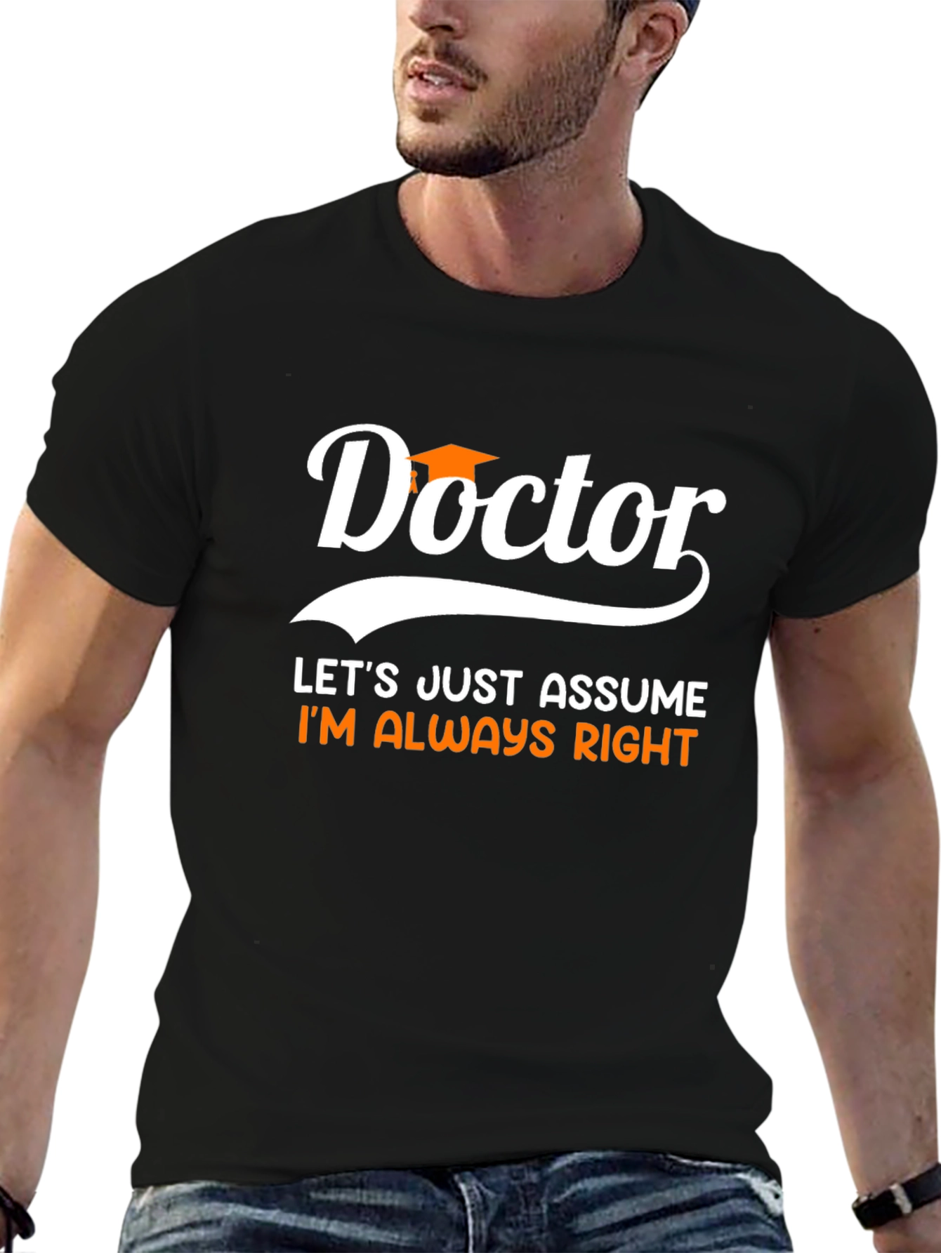Black Doctor Always Right Black T-Shirt view 6