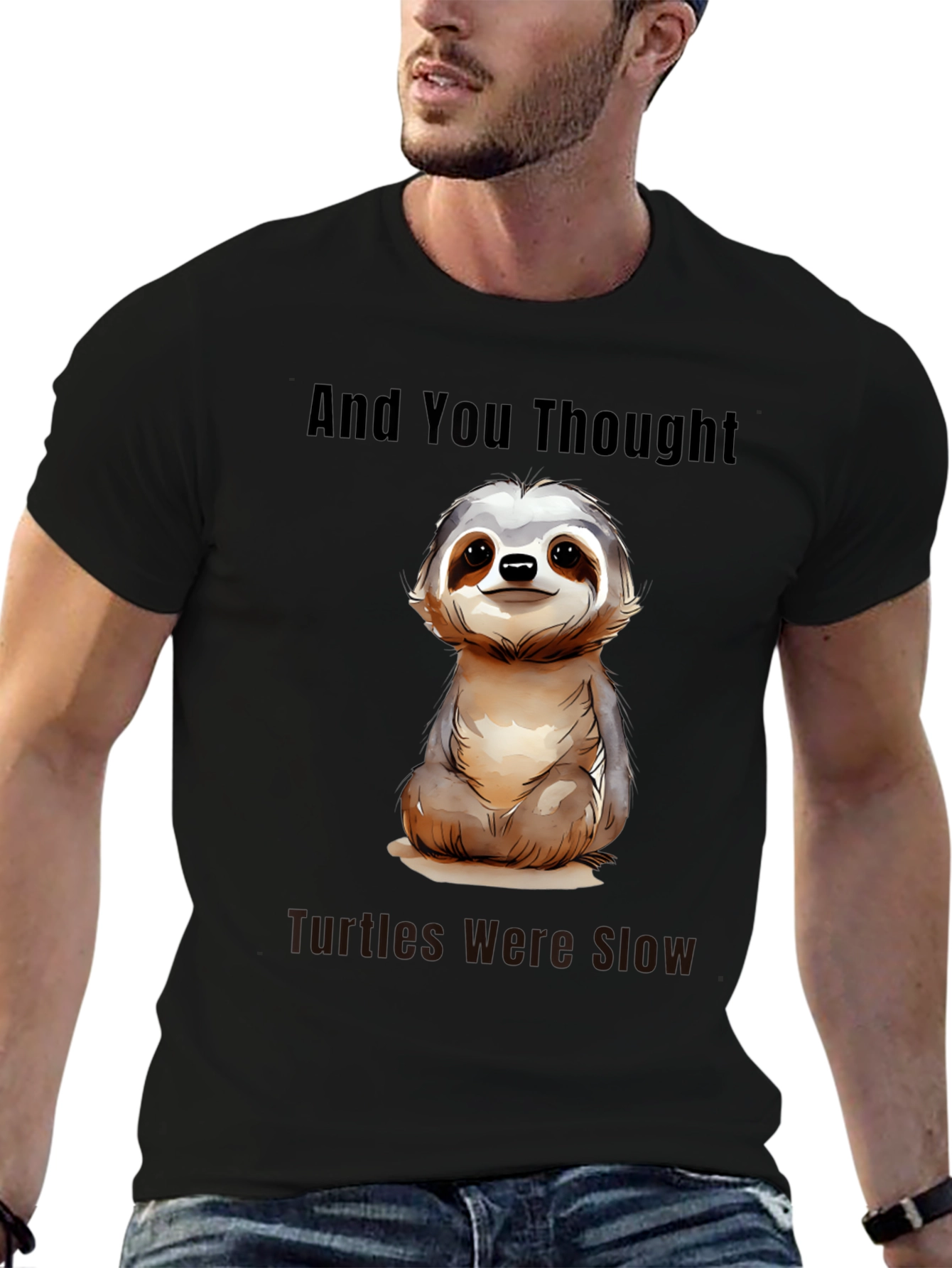 Black Sloth Graphic Tee - And You Thought Turtles Were Slow view 6