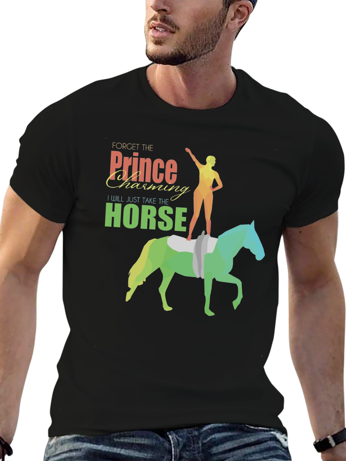 Black Forget Prince Charming Graphic Tee view 6