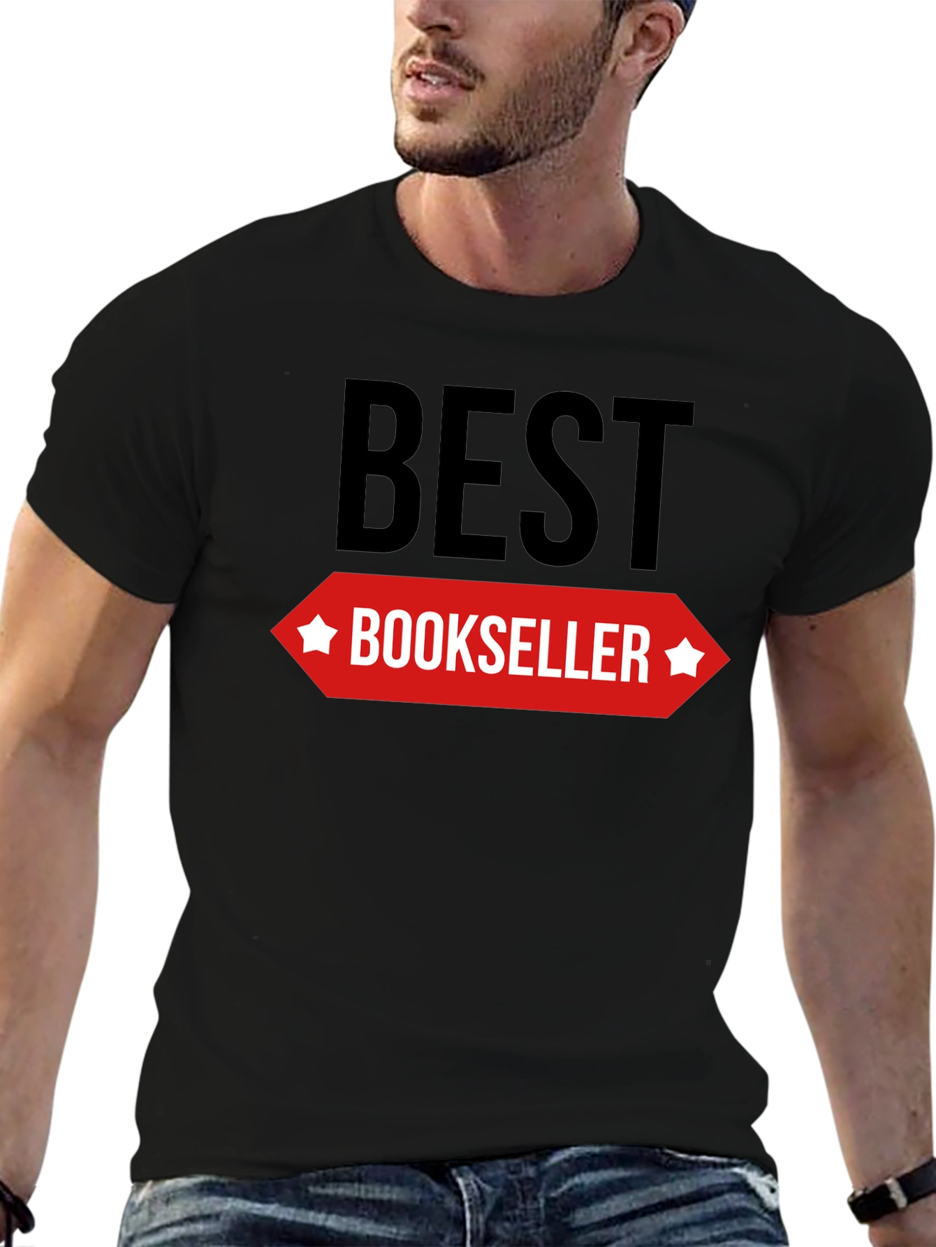 Black Best Bookseller Graphic Tee - Black view 6