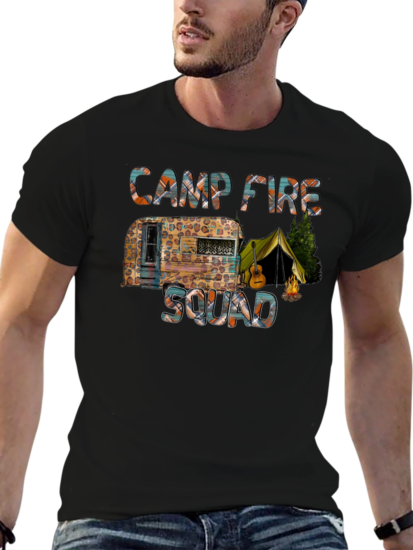 Black Camp Fire Squad Graphic Tee view 6