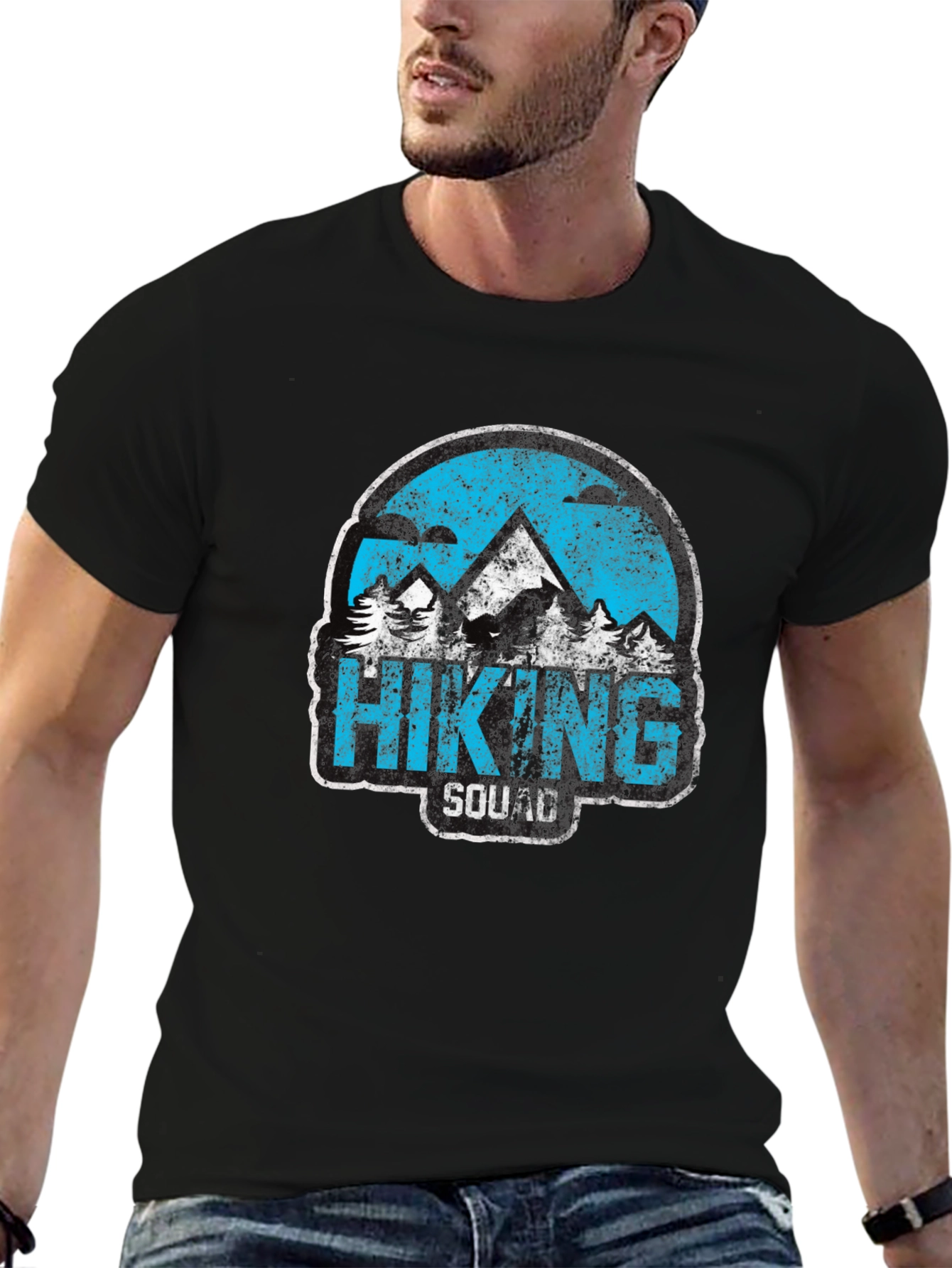 Black Hiking Squad Graphic T-Shirt - Outdoor Adventure Tee view 6