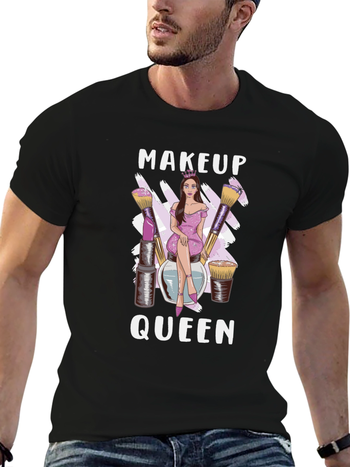 Black Makeup Queen Graphic Tee view 6