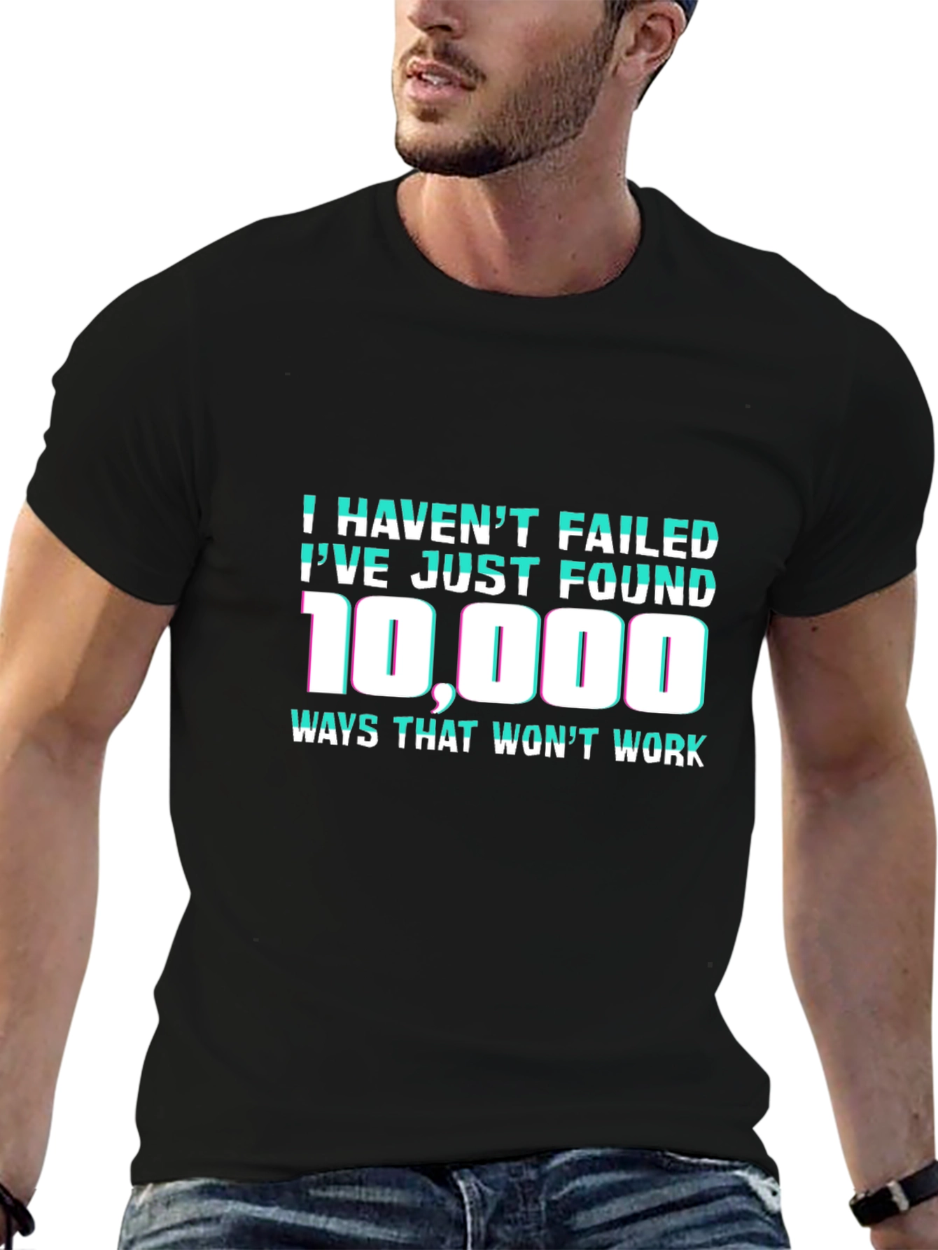 Black Funny I Haven't Failed T-Shirt view 6