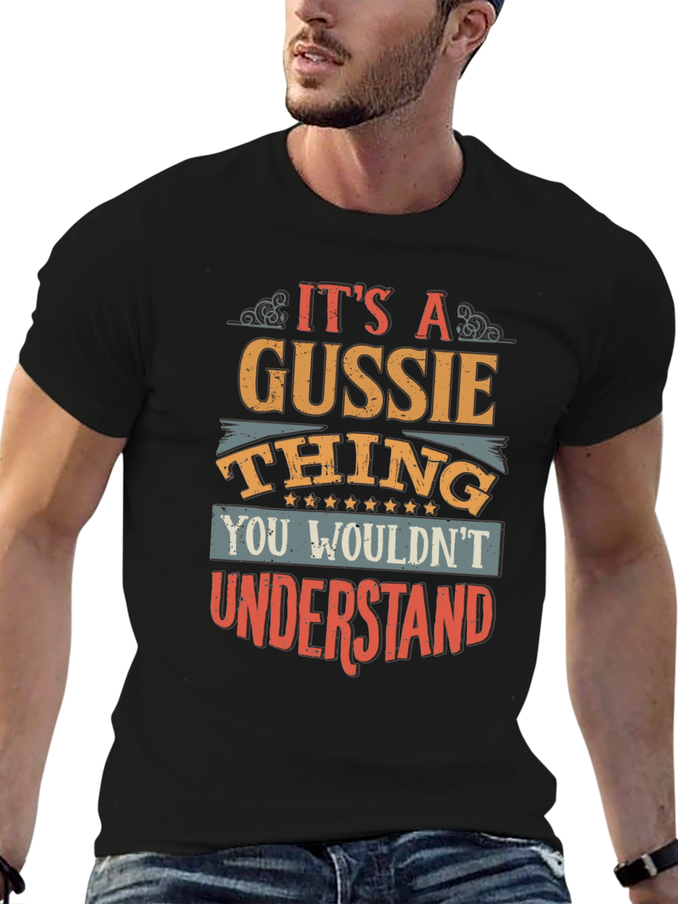 Black It's a Gussie Thing T-Shirt view 6