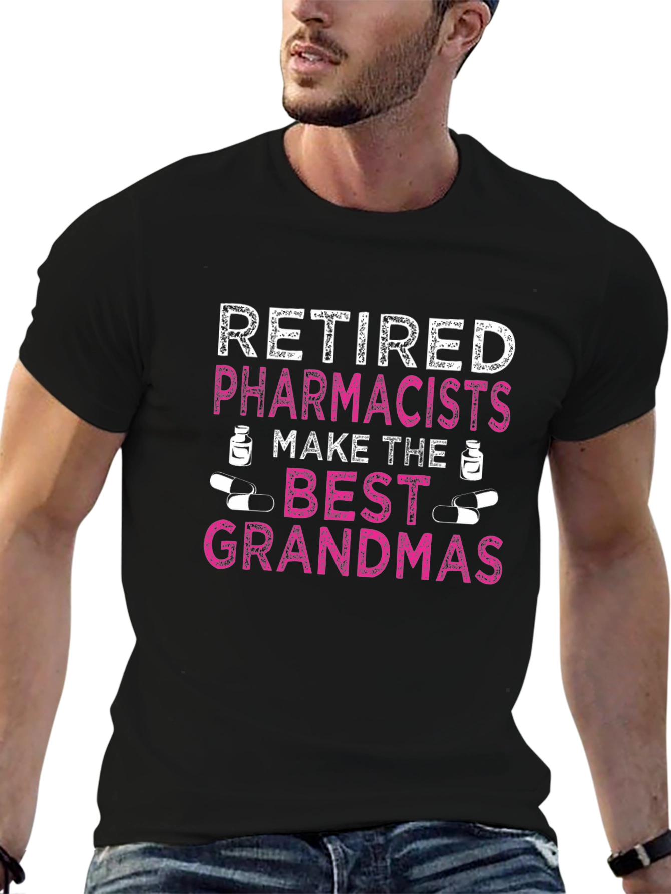 Black Retired Pharmacist Grandma T-Shirt view 6
