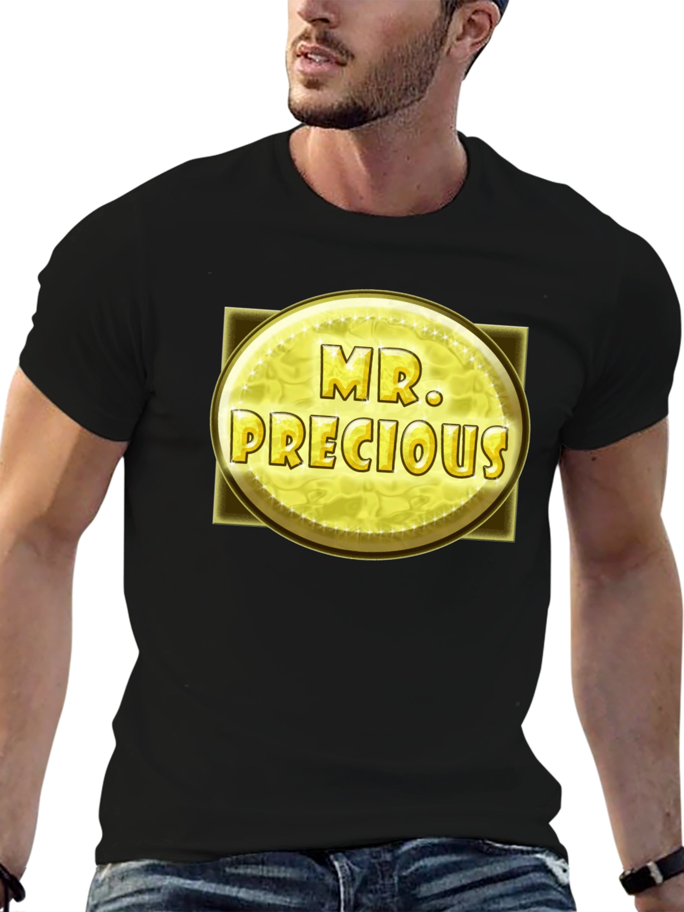 Black Mr. Precious Graphic T-Shirt - Bold Statement Tee view 6