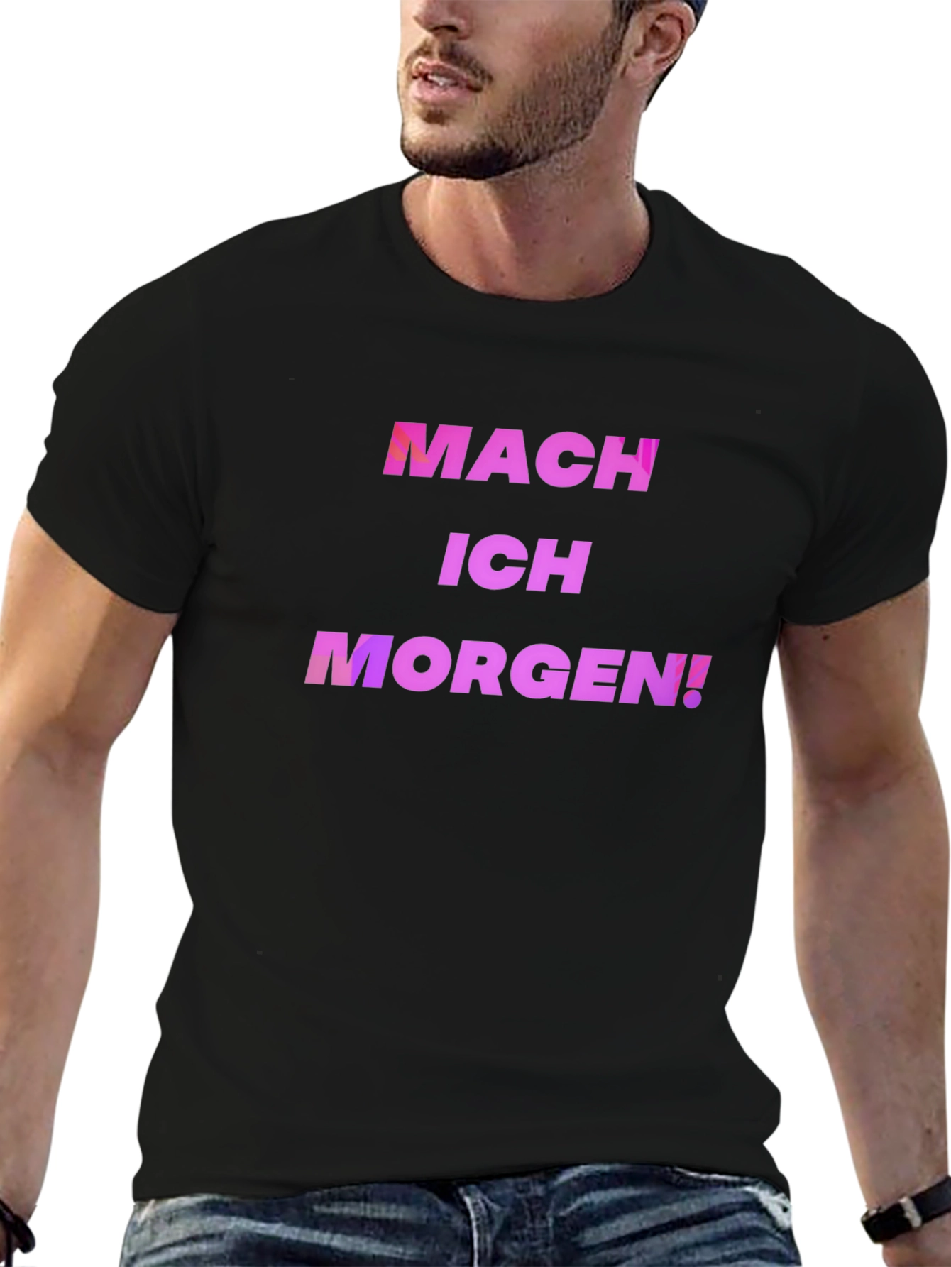 Black Mach Ich Morgen! Black T-Shirt view 6