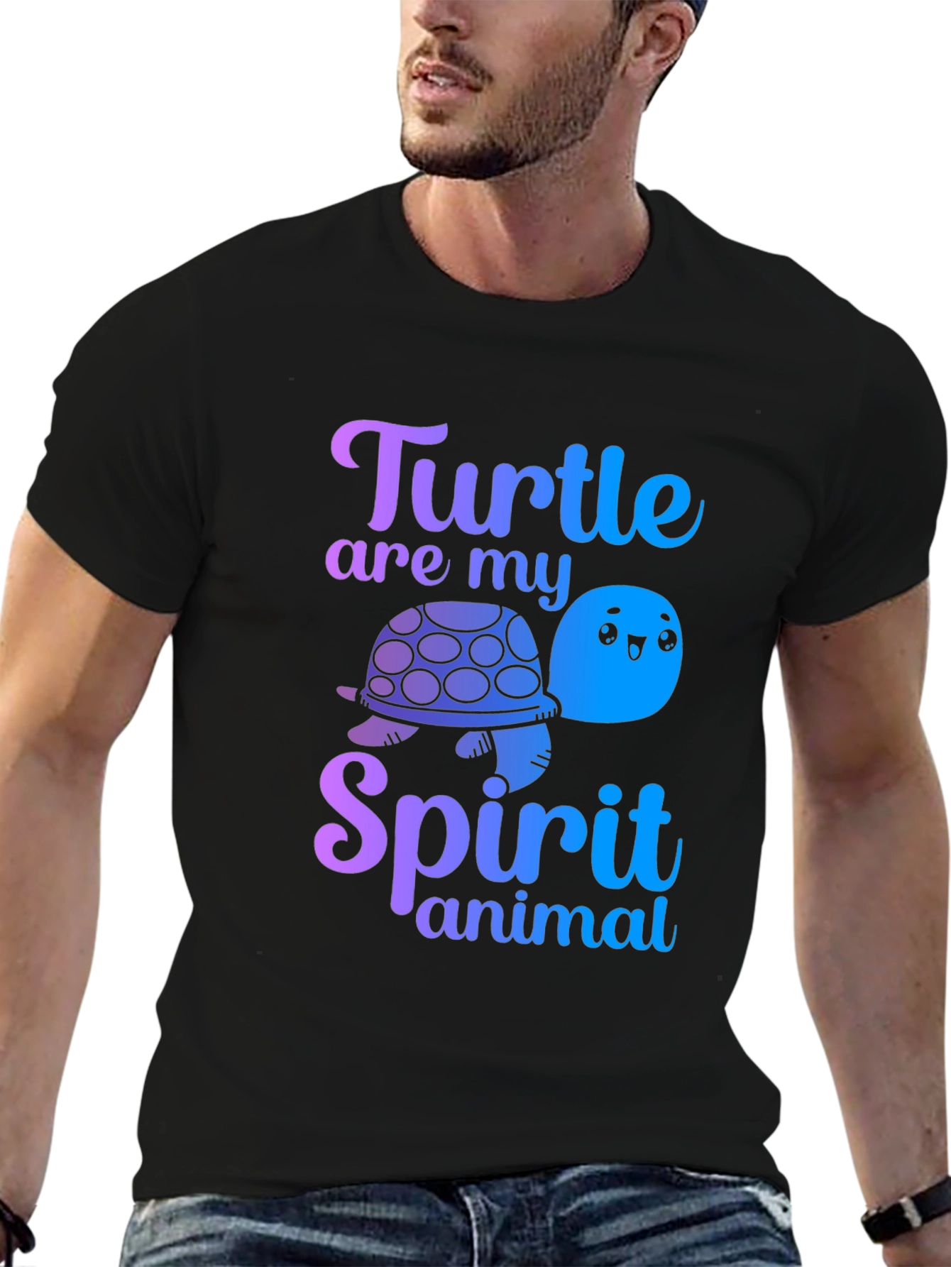 Black Turtle Spirit Animal Graphic Tee view 6
