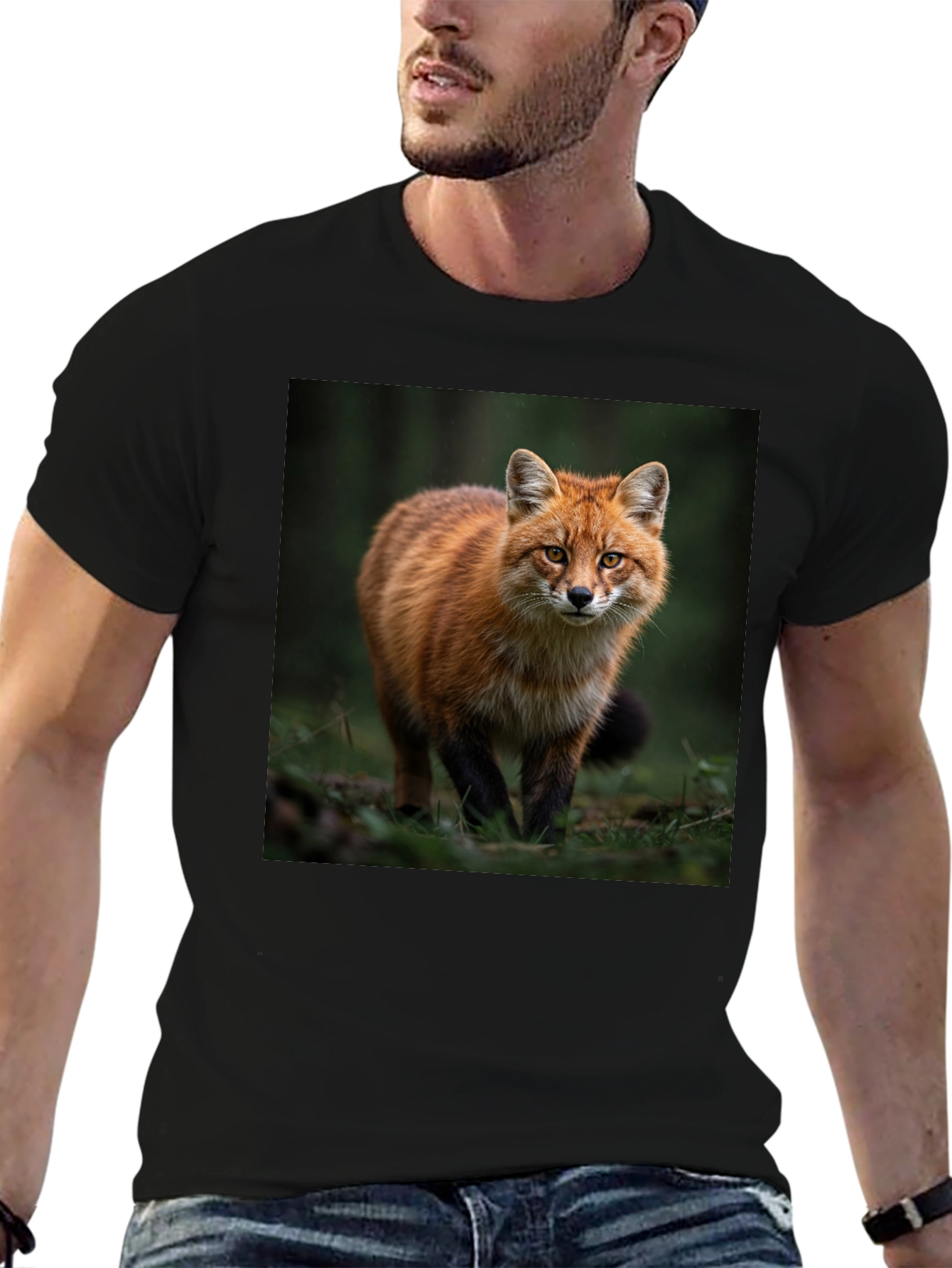 Black Fox Graphic T-Shirt - Nature Lover Tee view 6