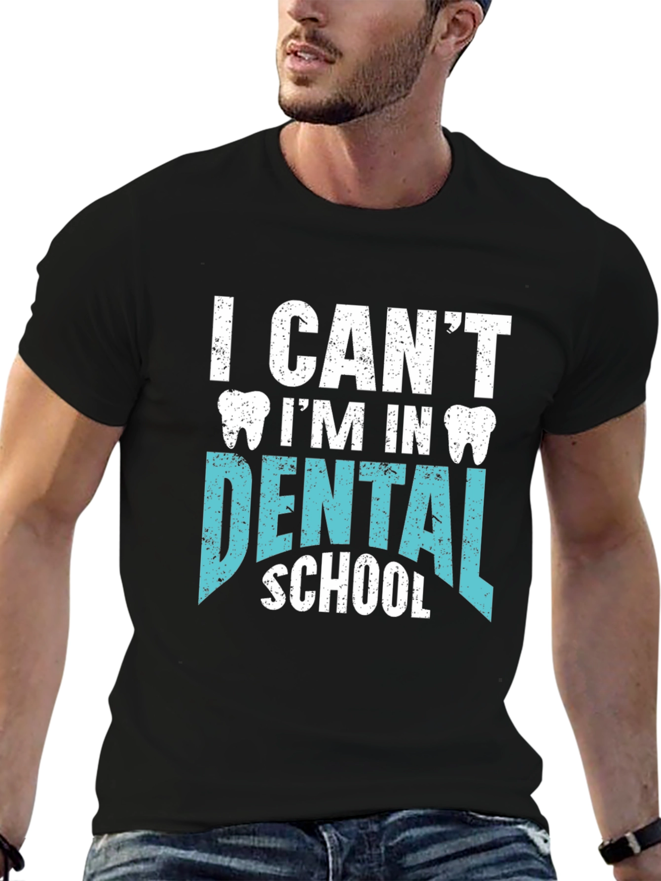 Black Dental School Tee - Funny Student Shirt view 6