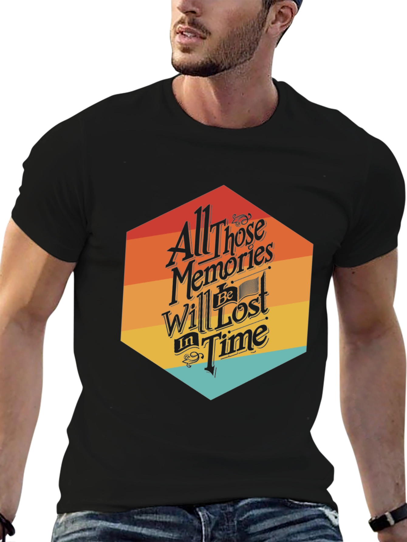 Black All Those Memories T-Shirt view 6