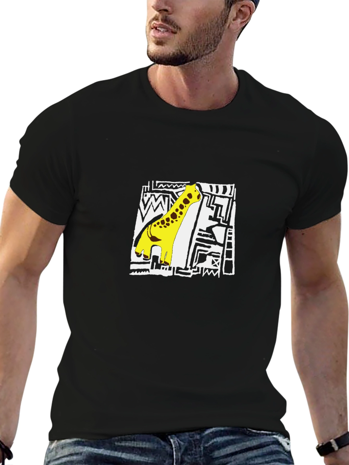 Dino Graphic Tee - Cool Black Cotton T-Shirt - 6