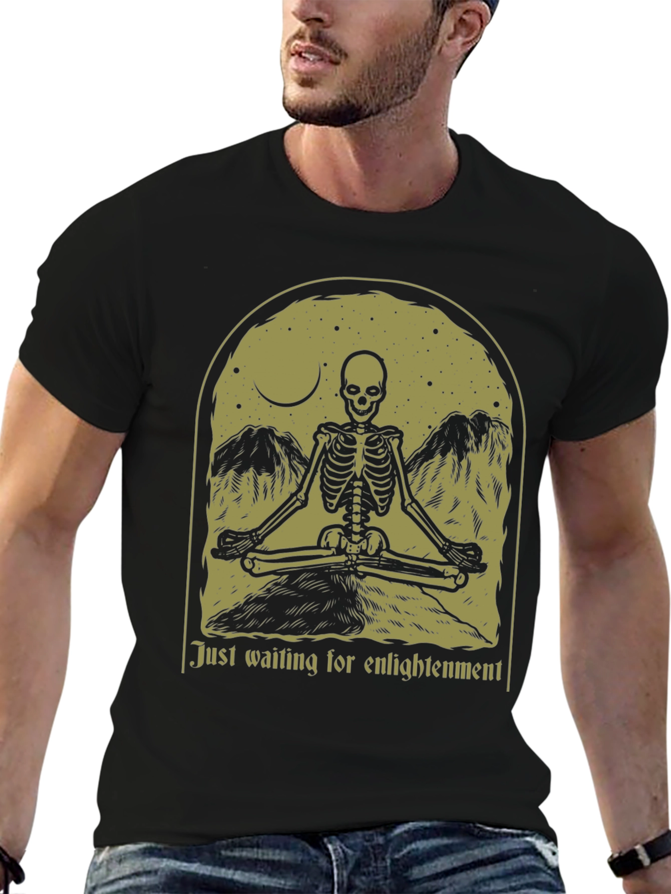 Black Enlightenment Skeleton Graphic Tee view 6