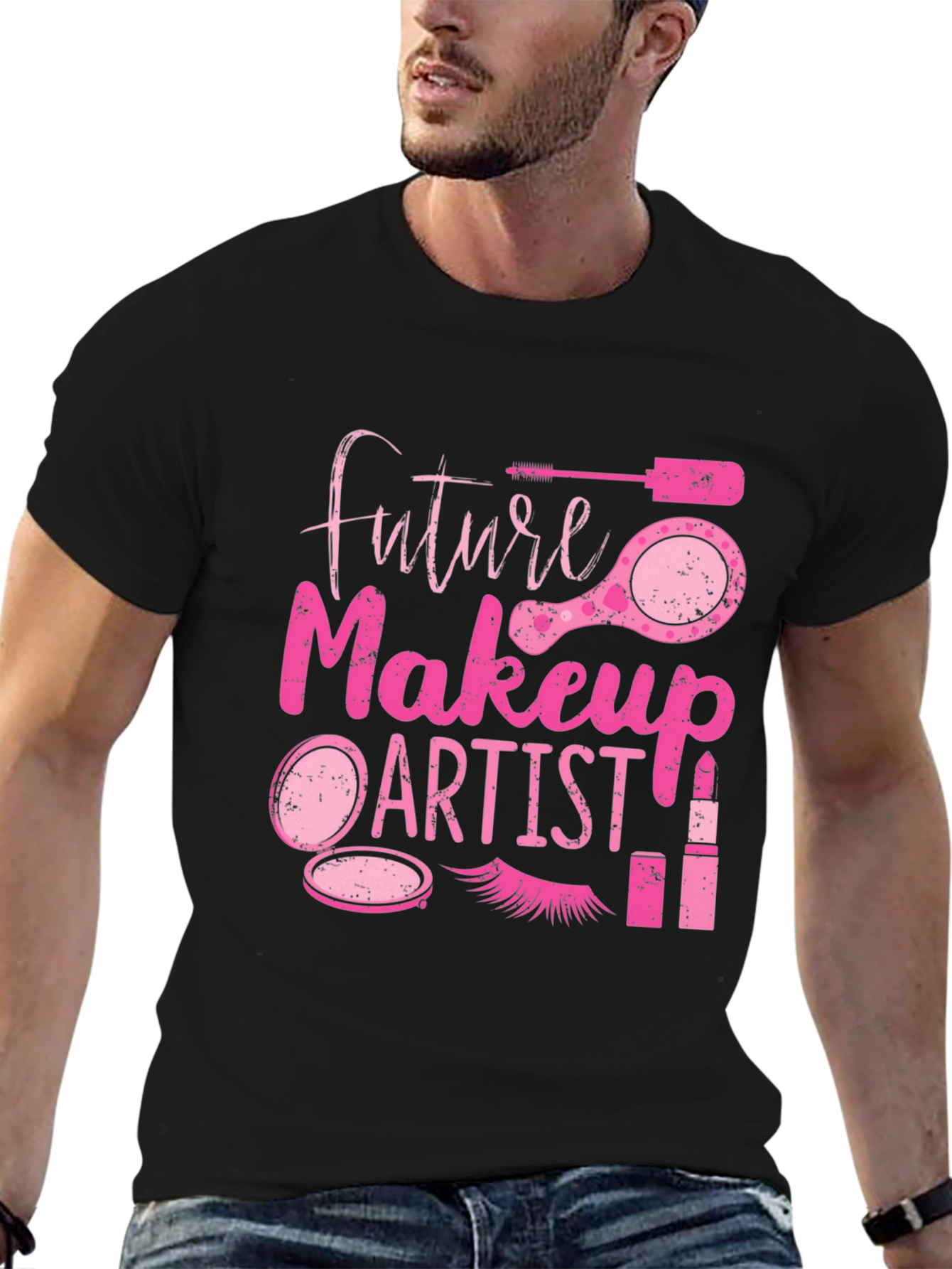 Black Future Makeup Artist T-Shirt - Beauty Fashion view 6
