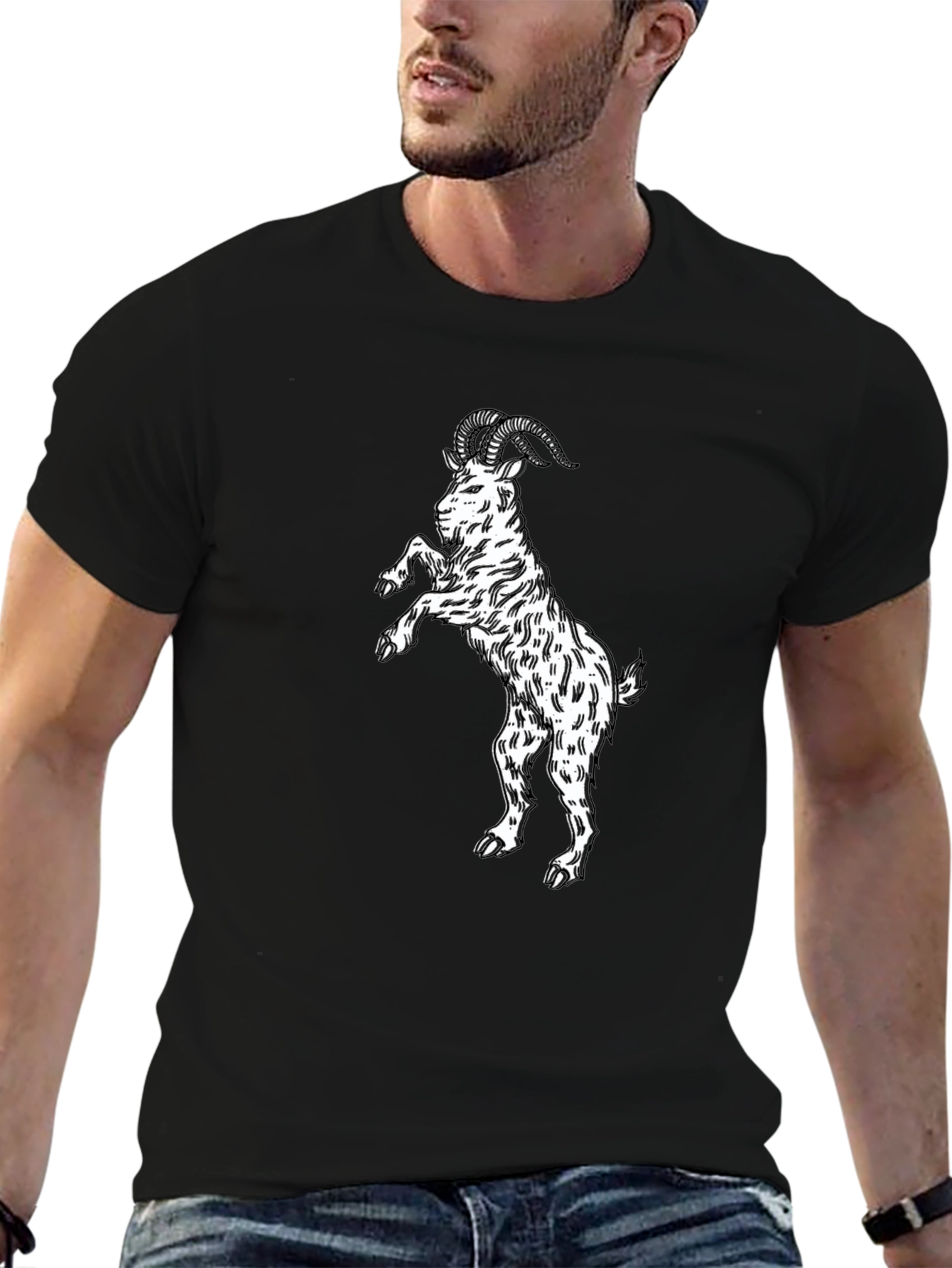 Black Black Goat Graphic Tee - Stand Out Style view 6