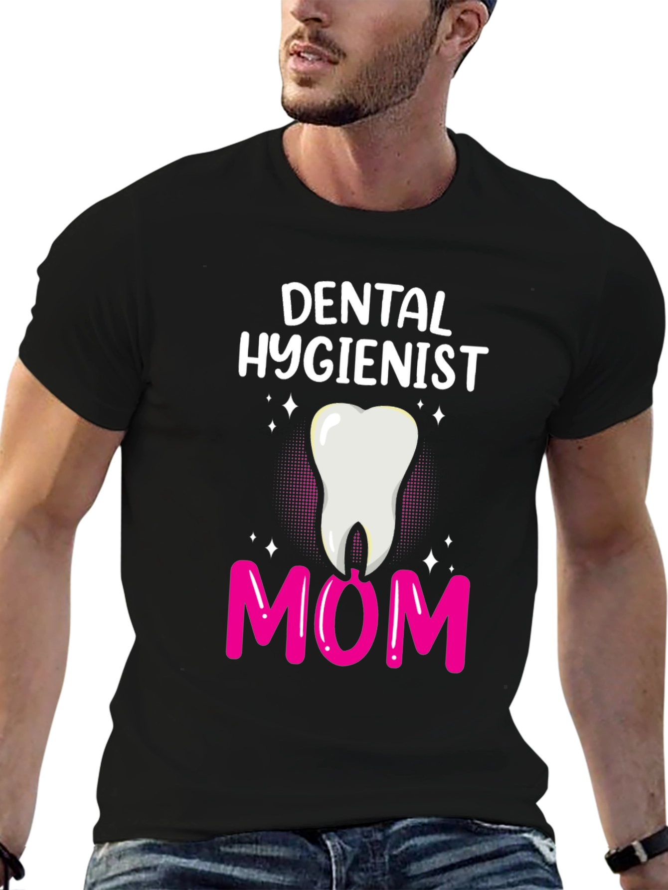 Black Dental Hygienist Mom T-Shirt view 6