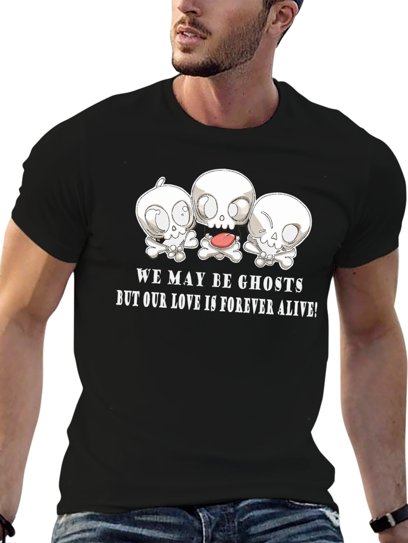 Black Ghostly Love T-Shirt view 6