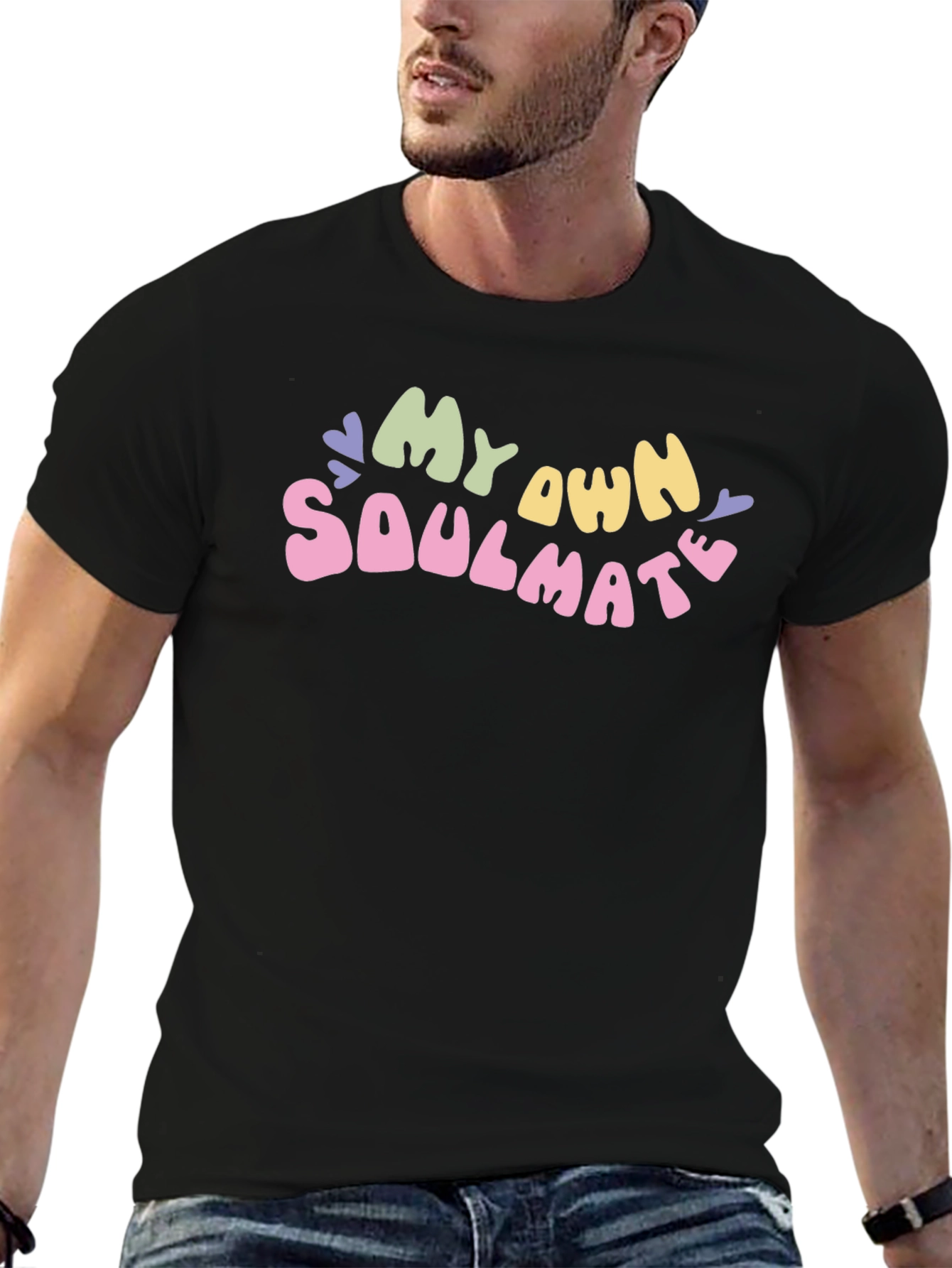 Black My Own Soulmate Graphic T-Shirt - Trendy & Unique view 6