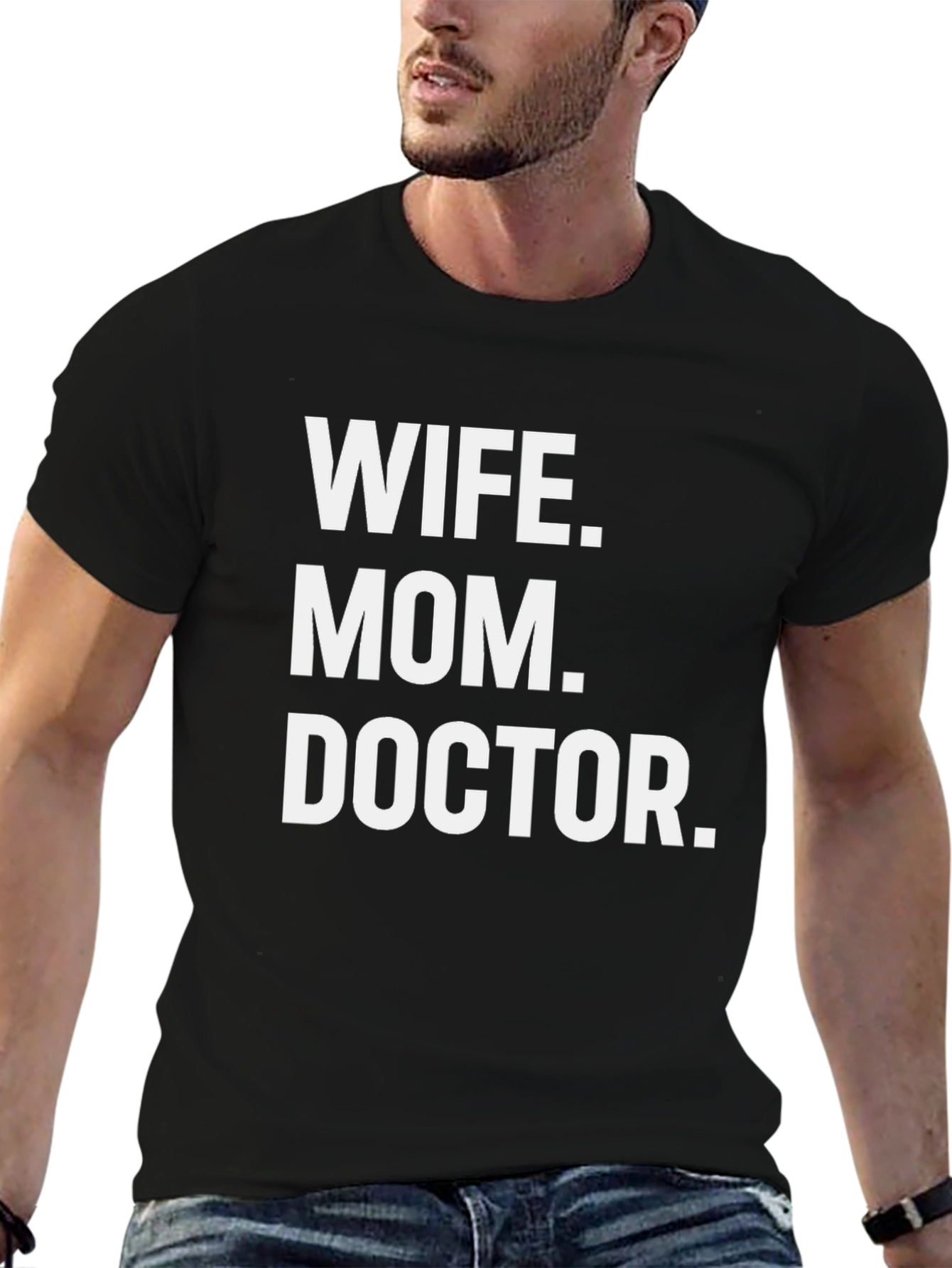 Black Wife, Mom, Doctor T-Shirt - Perfect Gift for Superwomen view 6