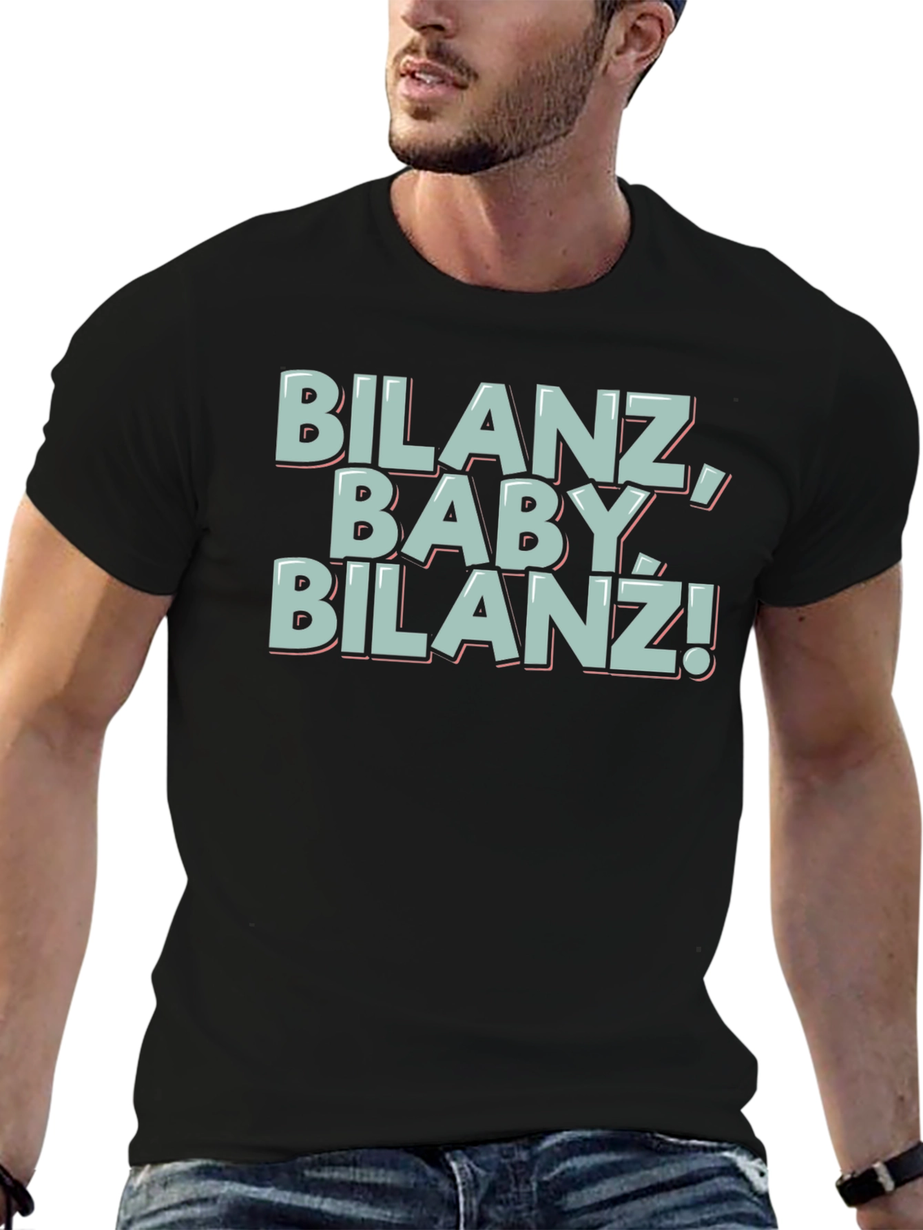 Black Bilanz Baby Bilanz! Black Graphic T-Shirt view 6